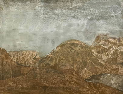 Mirko Basaldella - Landscape: Lot 101 Mirko Basaldella Italian/American (1910-1969) Landscape oil on canvas signed lower left sight: 17 x 29 inches frame dimensions: 25 1/4 x 31 1/4 x 1 1/4 inches, wood frame with glazing Provenan