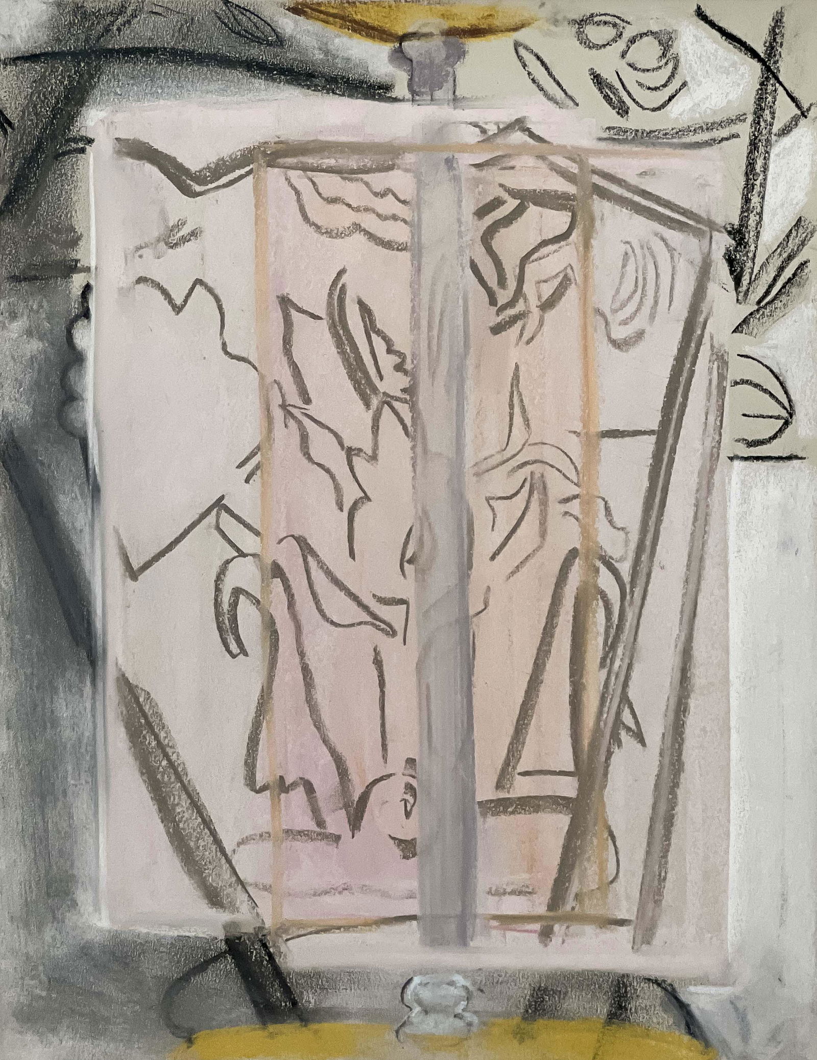 Patricia Treib - Untitled (Forms in Black, Pink, and Yellow) (1 of 3)