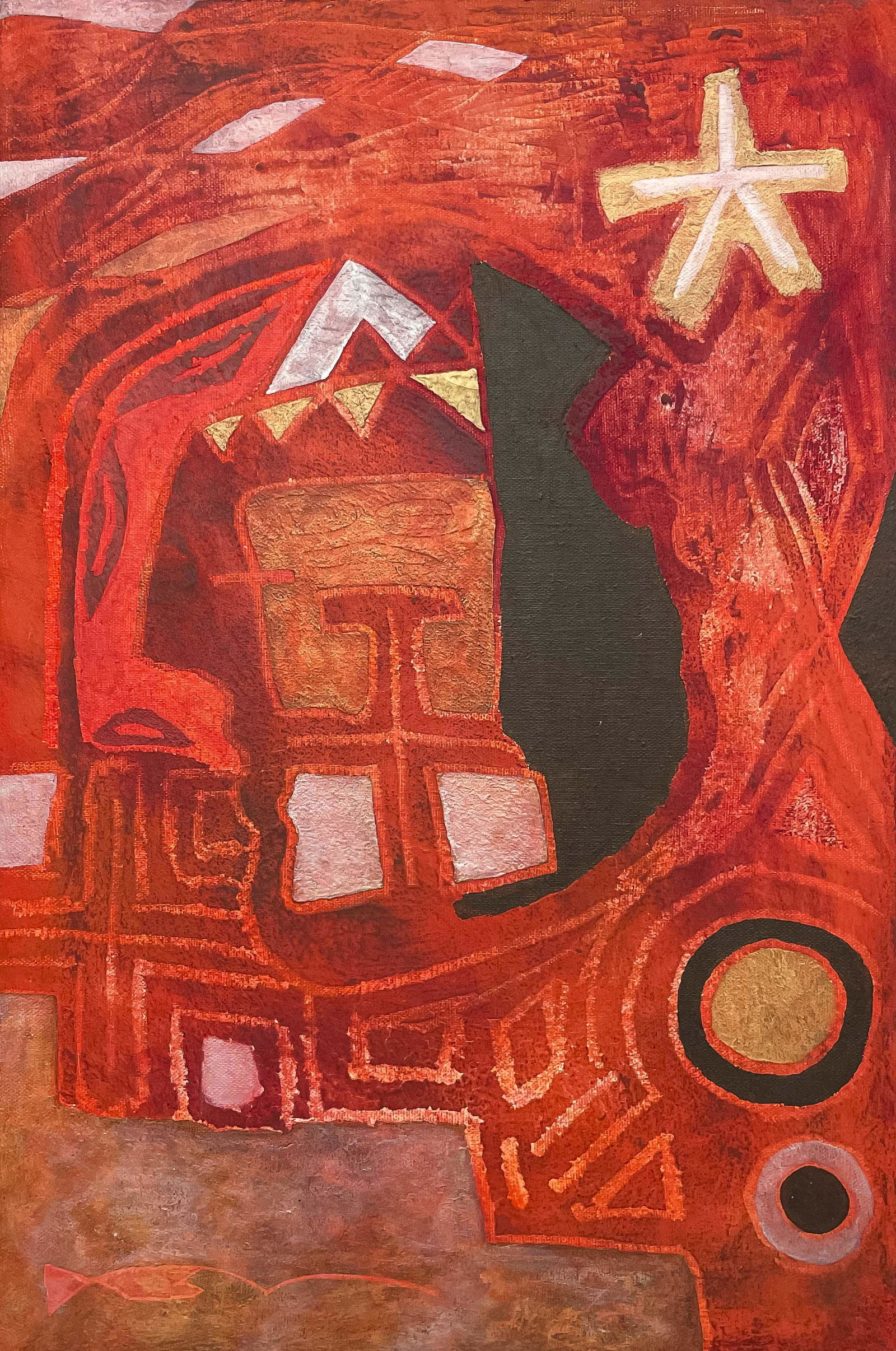 Ricardo Newman - Untitled (Composition in Red) (1 of 3)