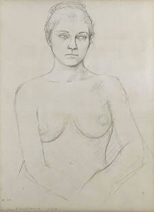 William H. Bailey - Untitled (Portrait of a Woman): Lot 54 William H. Bailey American (1930-2020) Untitled (Portrait of a Woman) (1964) graphite on paper inscribed 'In the Rosenblooms 1965' lower left signed with initials lower left sight: 11 7/8 x 9 i