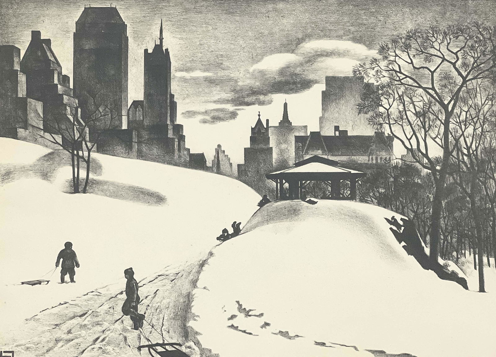 Louis Lozowick - Winter Fun (1 of 4)