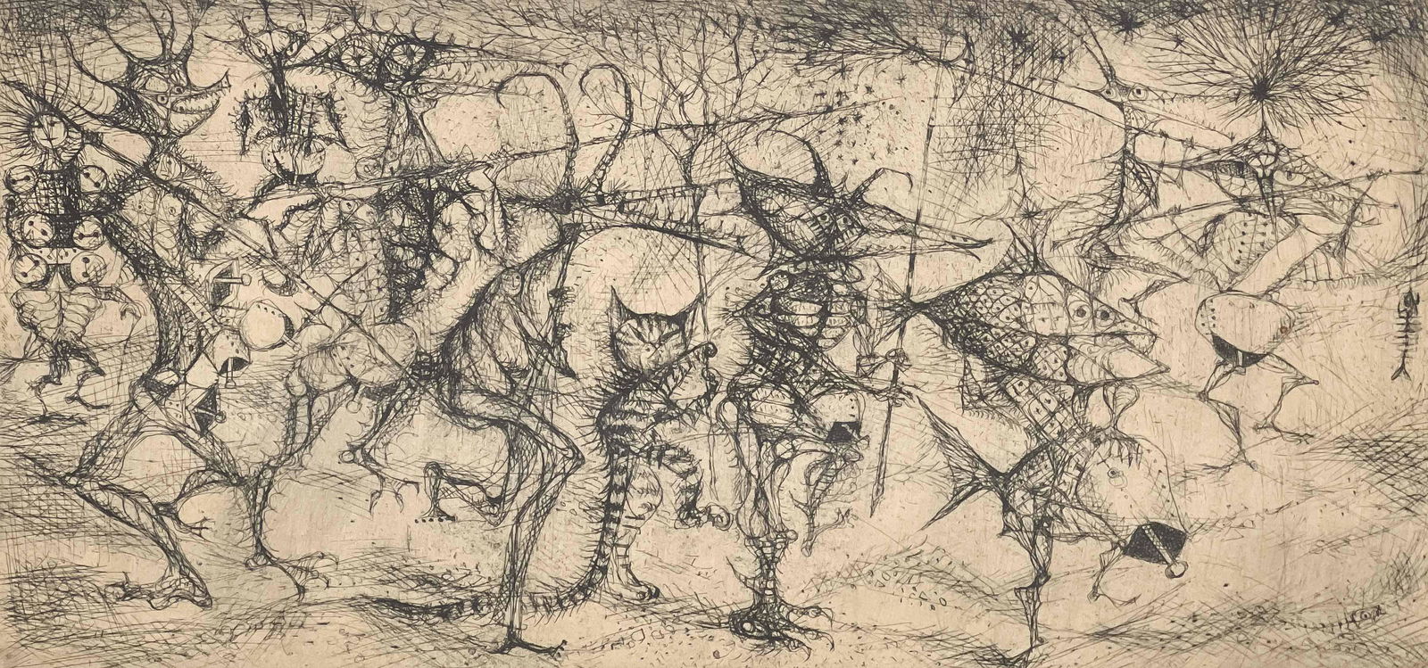 Unknown Artist - Surrealist Animal Parade (1 of 4)