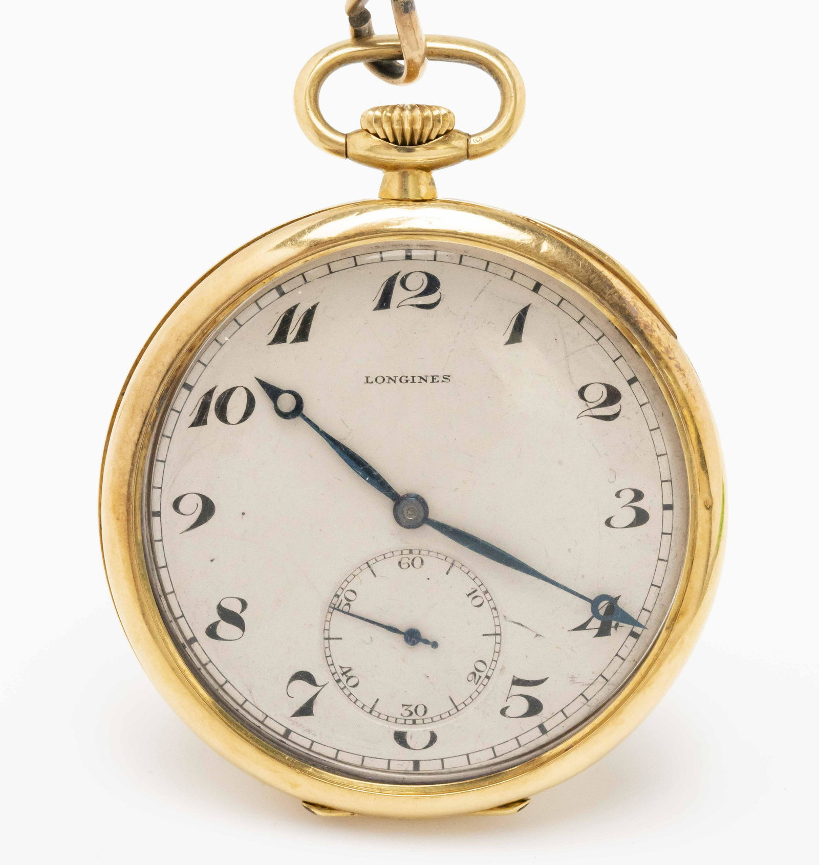 Longines 18K Yellow Gold Open Face Pocket Watch (1 of 6)