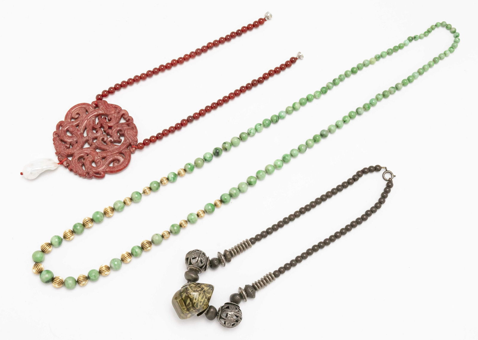 Hardstone Necklaces, Group of 3 (1 of 4)