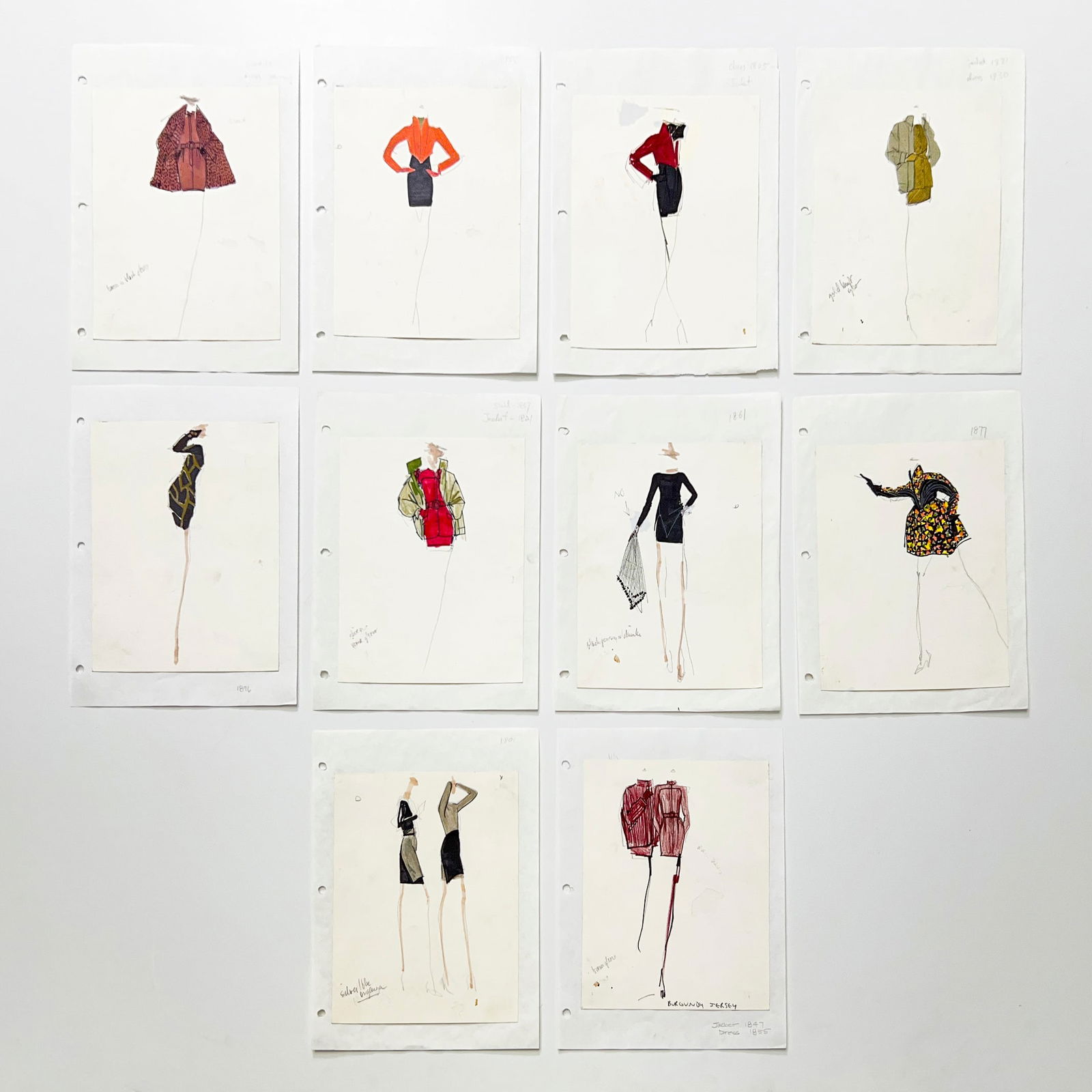 Joe Eula - 10 Illustrations for Geoffrey Beene (1 of 3)