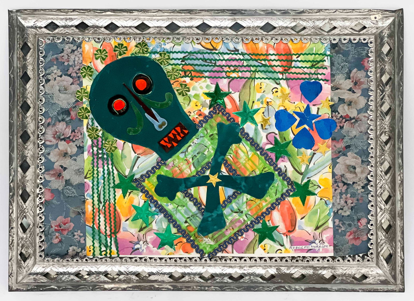 Rodolfo Morales - Untitled (Teal Skull) (1 of 4)