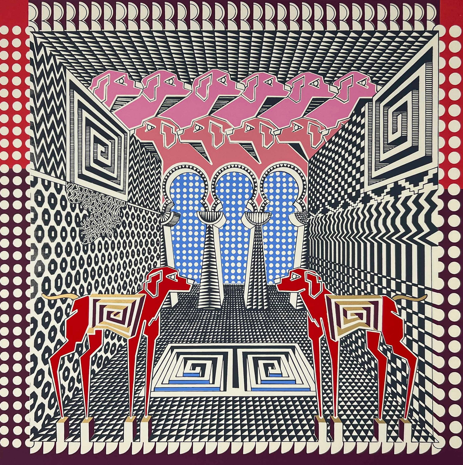 Pedro Friedeberg - Untitled (Architectural Dogs) (1 of 4)