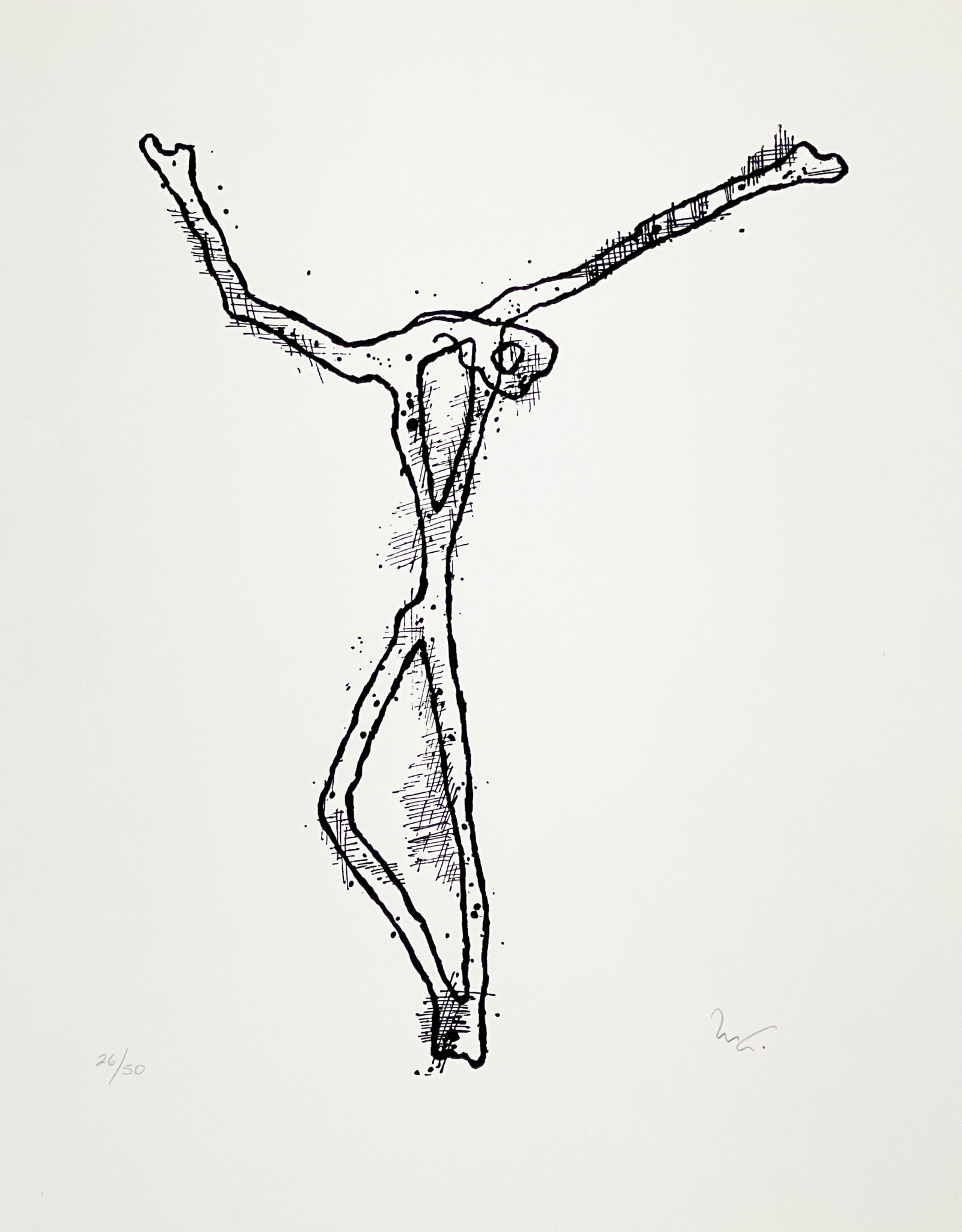 Mathias Goeritz - Salvador de Auschwitz VII: Lot 35 Mathias Goeritz Mexican (1915-1990) Salvador de Auschwitz VII (1974) serigraph signed lower right, editioned 26/50 19 x 15 inches unframed Provenance: The Graciela Kartofel Collection