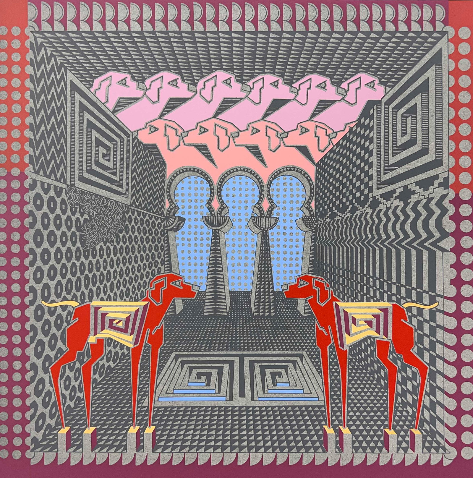 Pedro Friedeberg - Untitled (Architectural Dogs) (1 of 4)