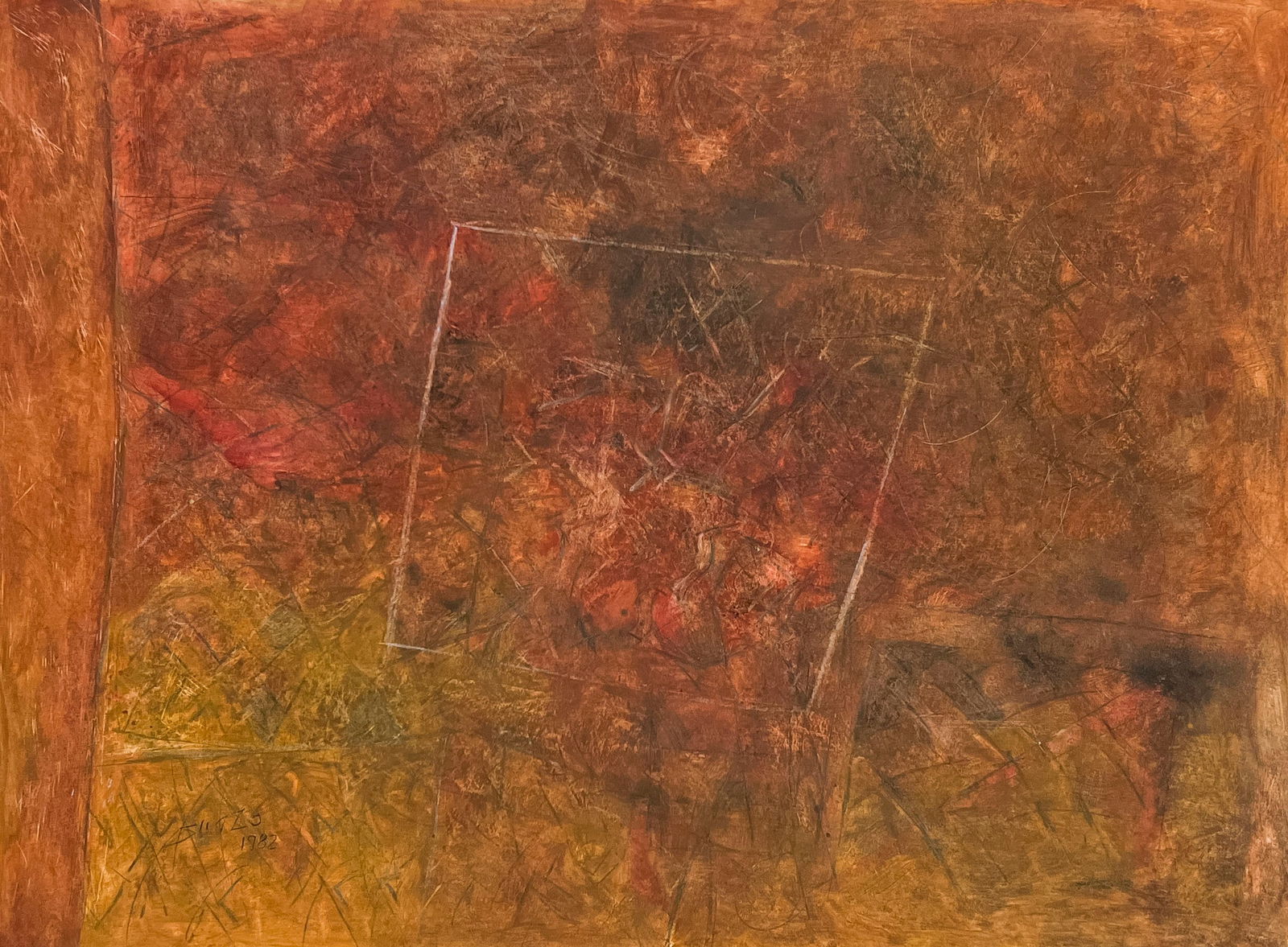 Unknown Artist - Composition in Red (1 of 4)