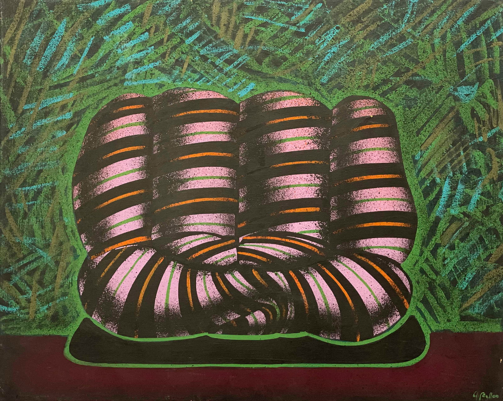 Alberto Bellon - Untitled (Form in Purple, Orange, and Green) (1 of 4)