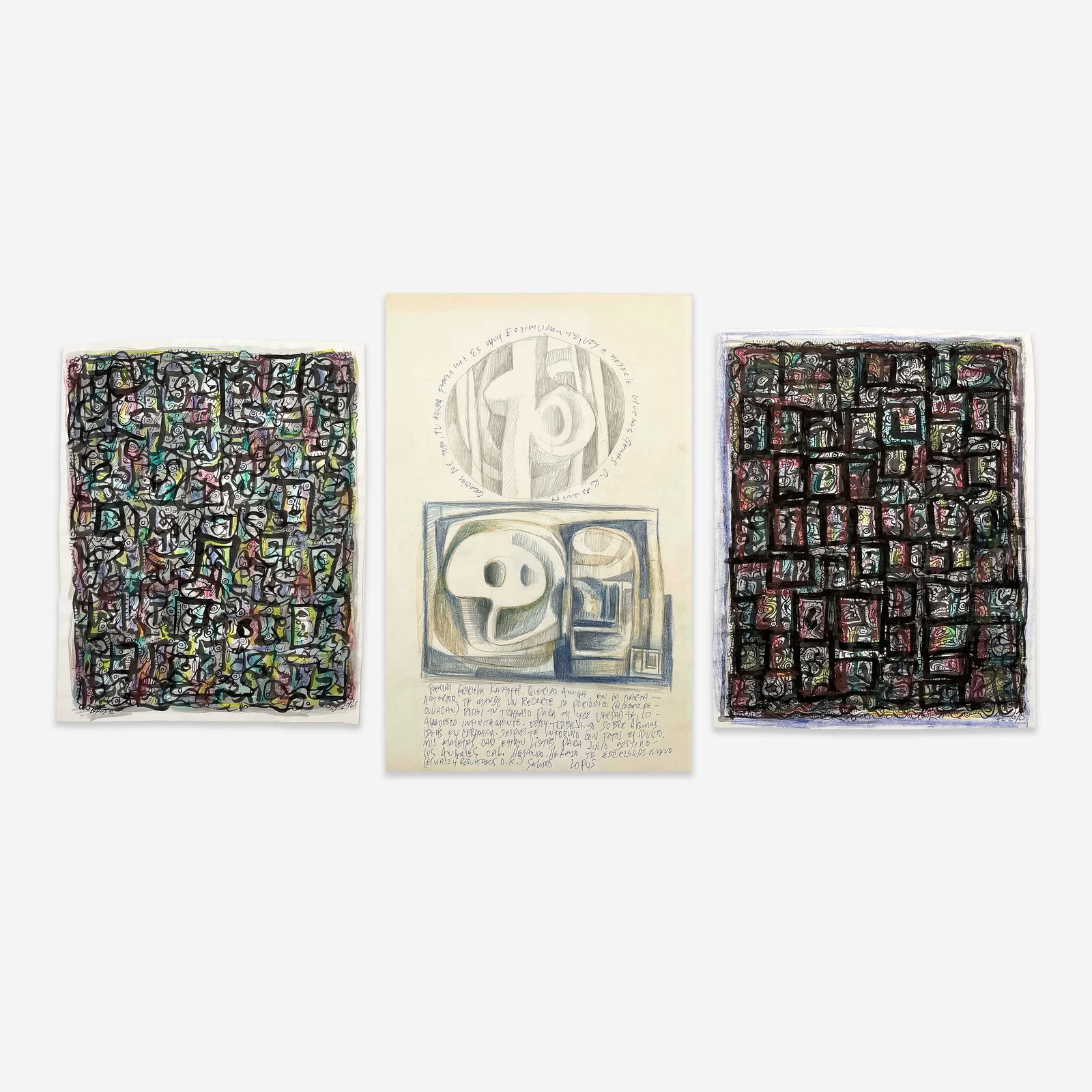 Guadalupe ”Lopus Diarakato” Castro - Three Works on Paper (1 of 5)