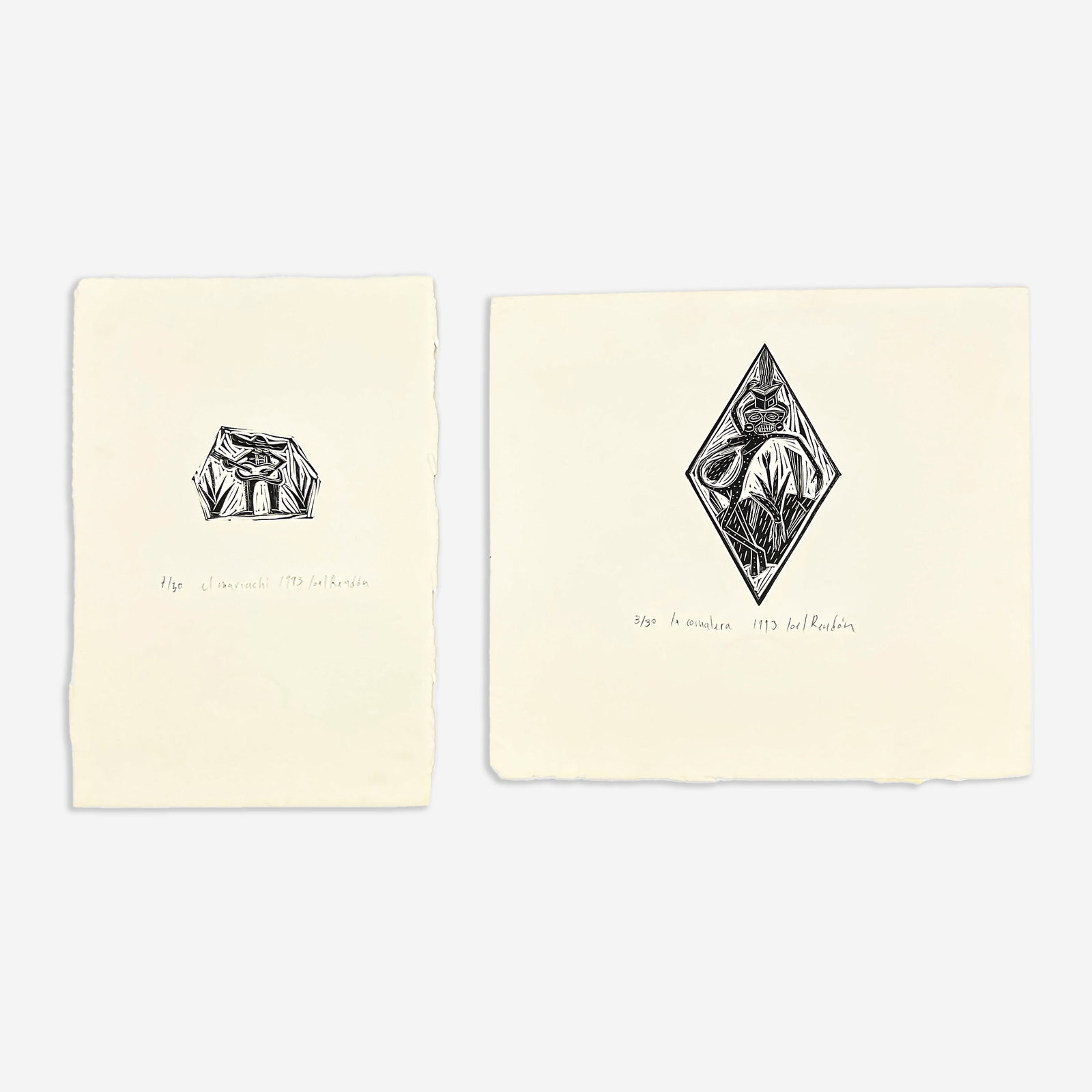 Joel Rendón - La Comalera: Lot 166 Joel Rendón Mexican (b. 1967) La Comalera (1993) woodcut signed lower right, editioned 3/30, with blind stamp sheet: 10 x 11 inches unframed Provenance: The Graciela Kartofel Collection