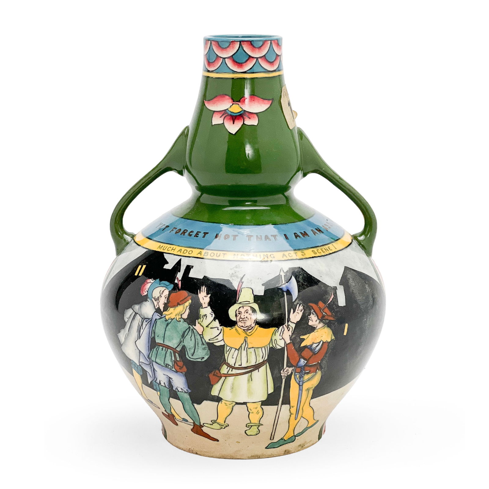 Foley Intarsio - Twin Handled Theater Much Ado About Nothing Vase (1 of 6)