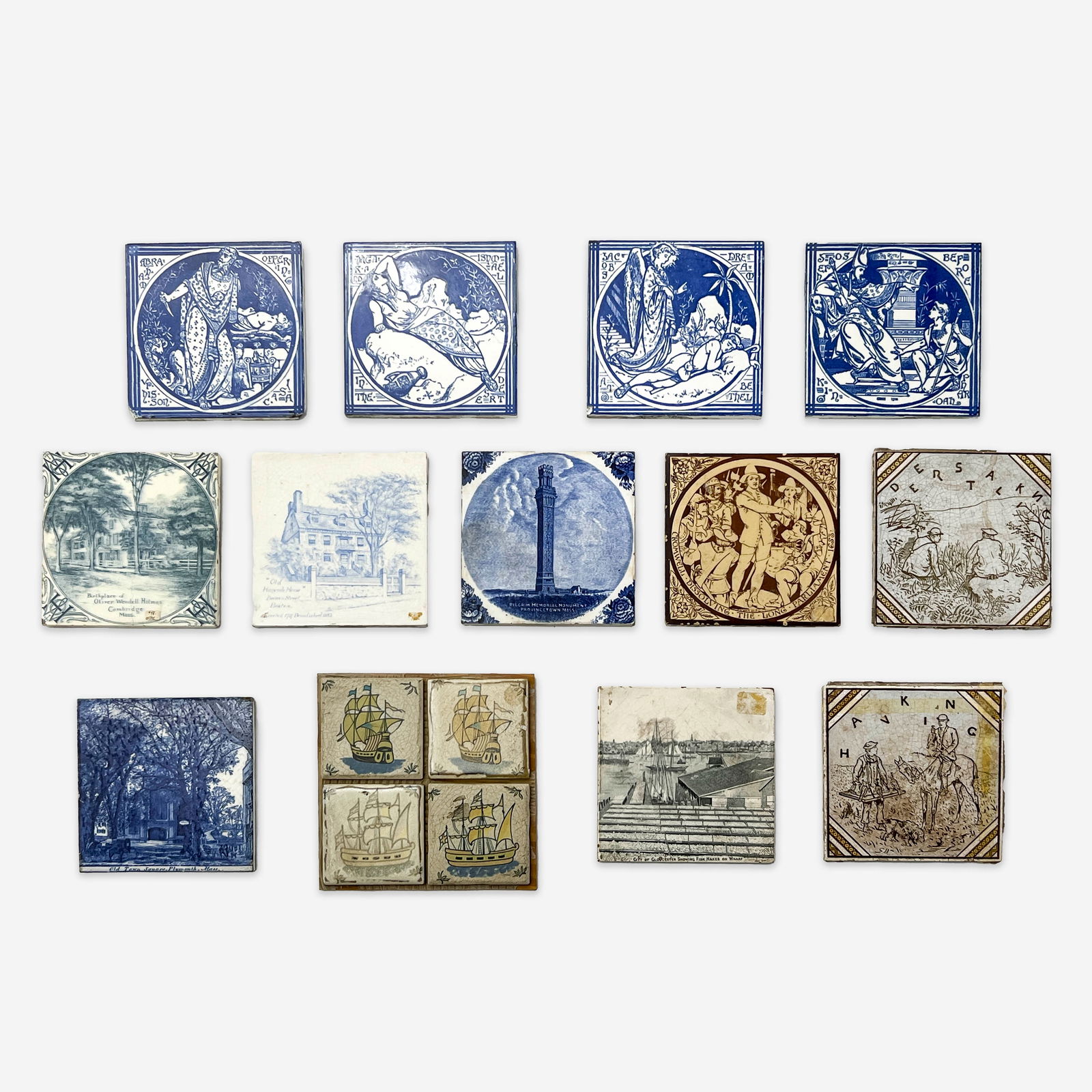 Mintons - Mintons and Other Tiles, Group of 13 (1 of 6)