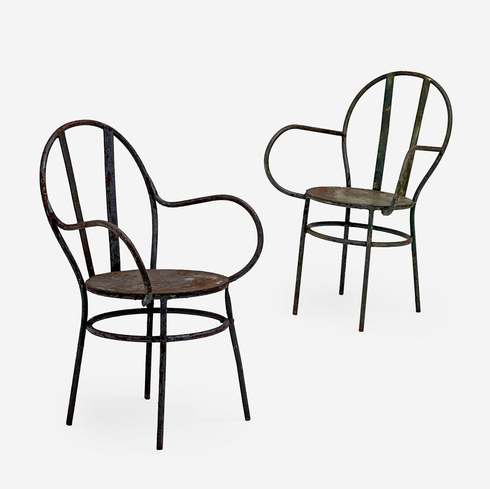 Wrought Iron Bistro Chairs, Pair (1 of 5)