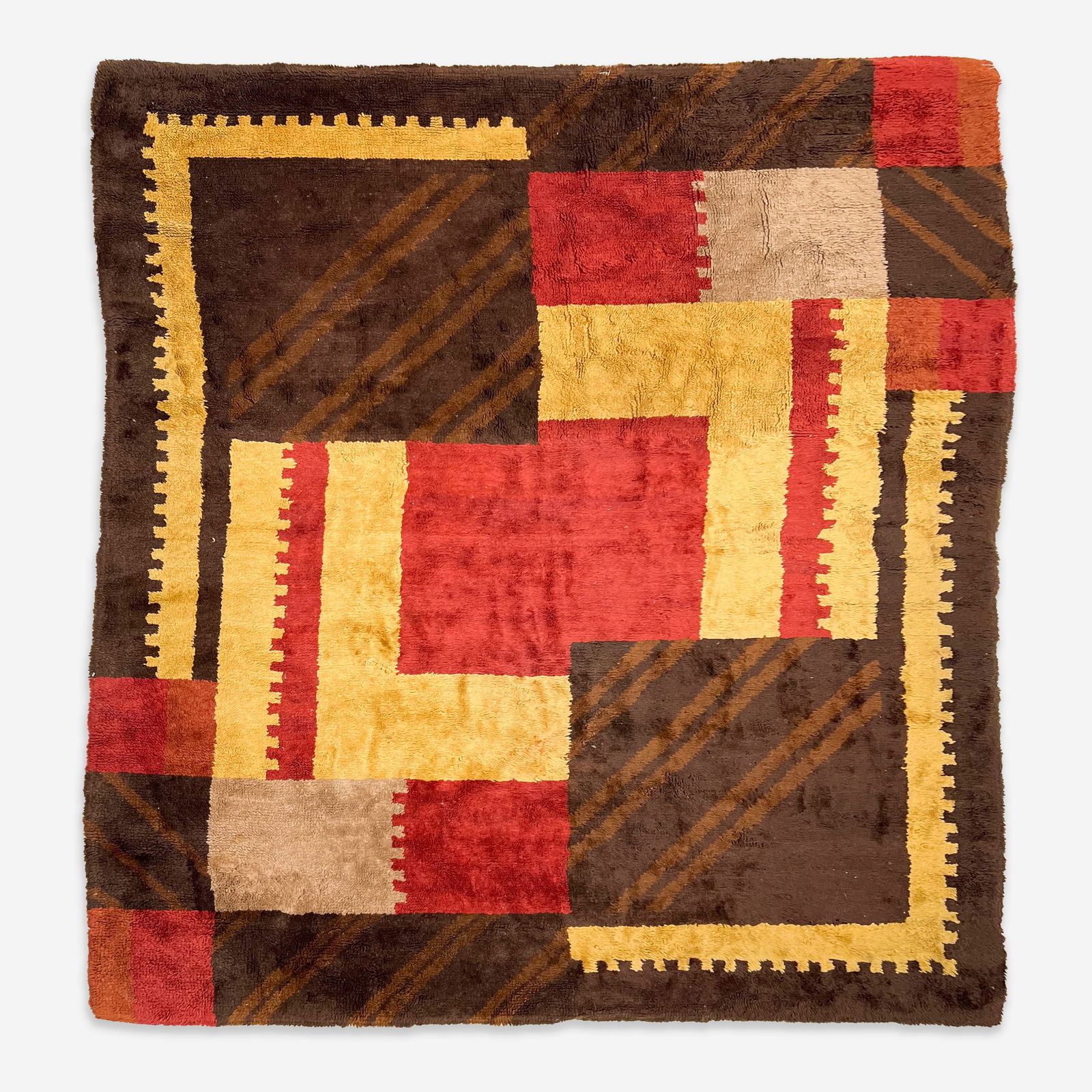 Brown High Pile Modern Carpet (1 of 3)