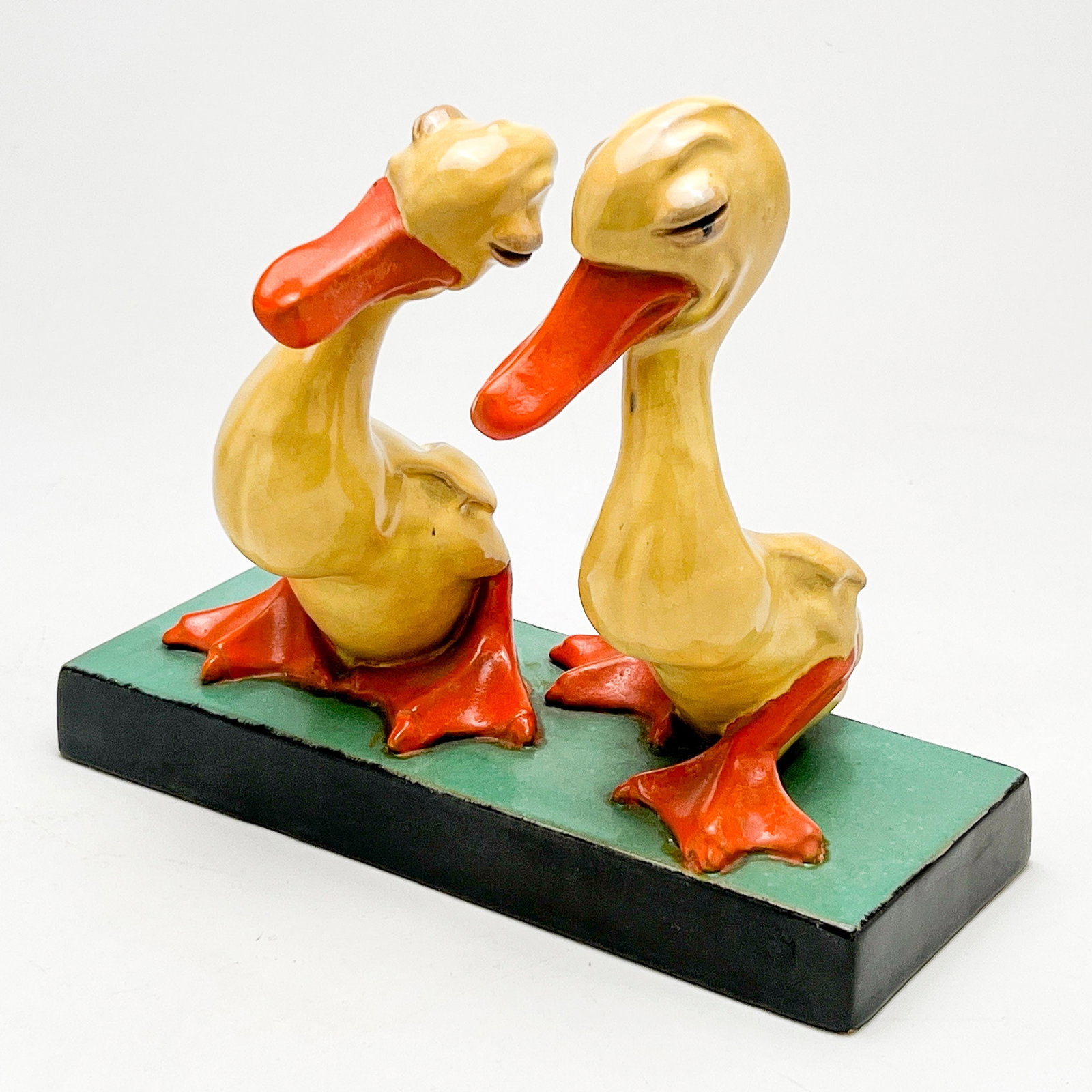 Hungarian Ceramic Ducks: Lot 87 Hungarian Ceramic Ducks maker's stamp to underside 8 1/2 x 10 x 4 1/2 inches Provenance: Property from the Estate of Seymour Stein