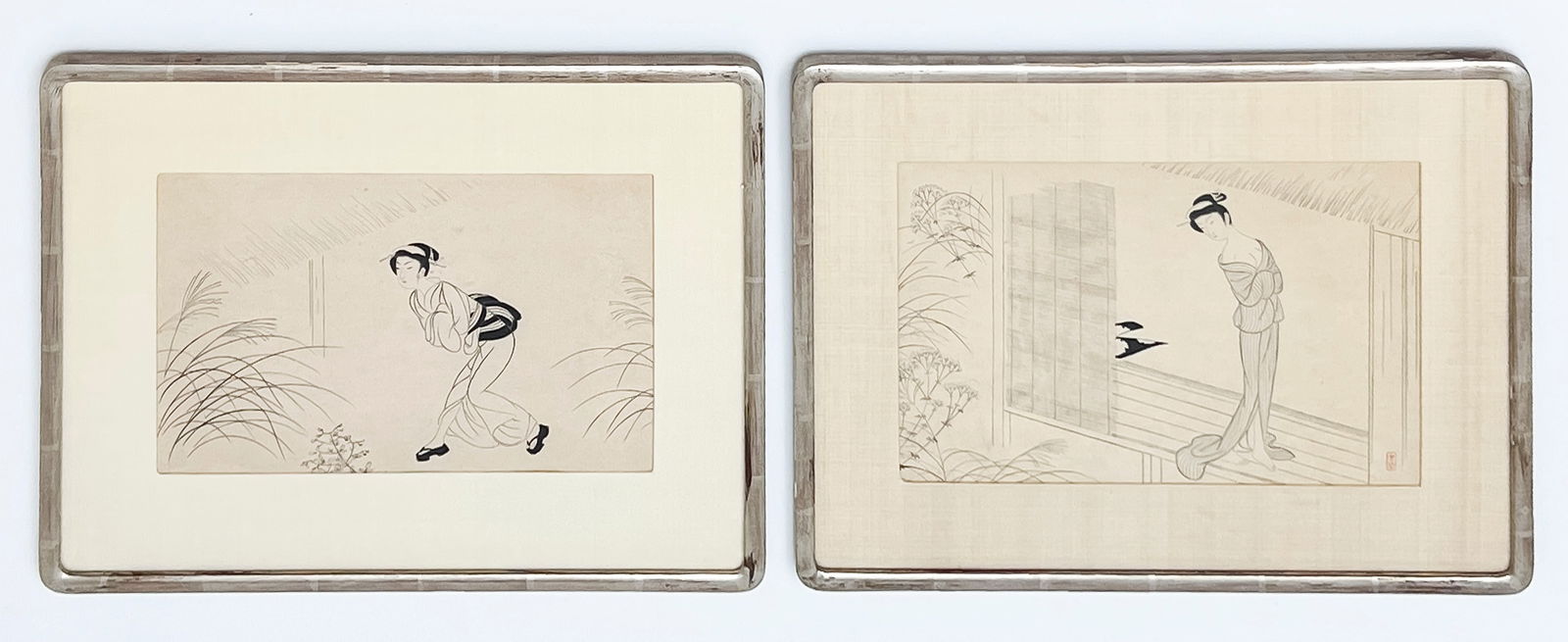 Komura Settai - Pair of Figural Prints (1 of 4)