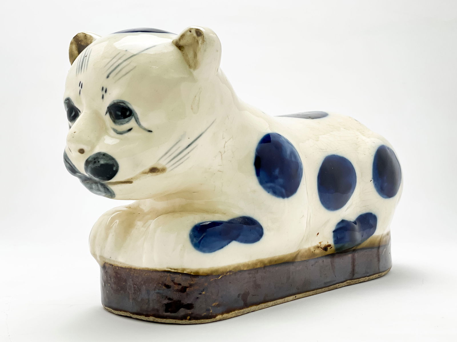 Chinese Stoneware Cat Form Pillow (1 of 4)