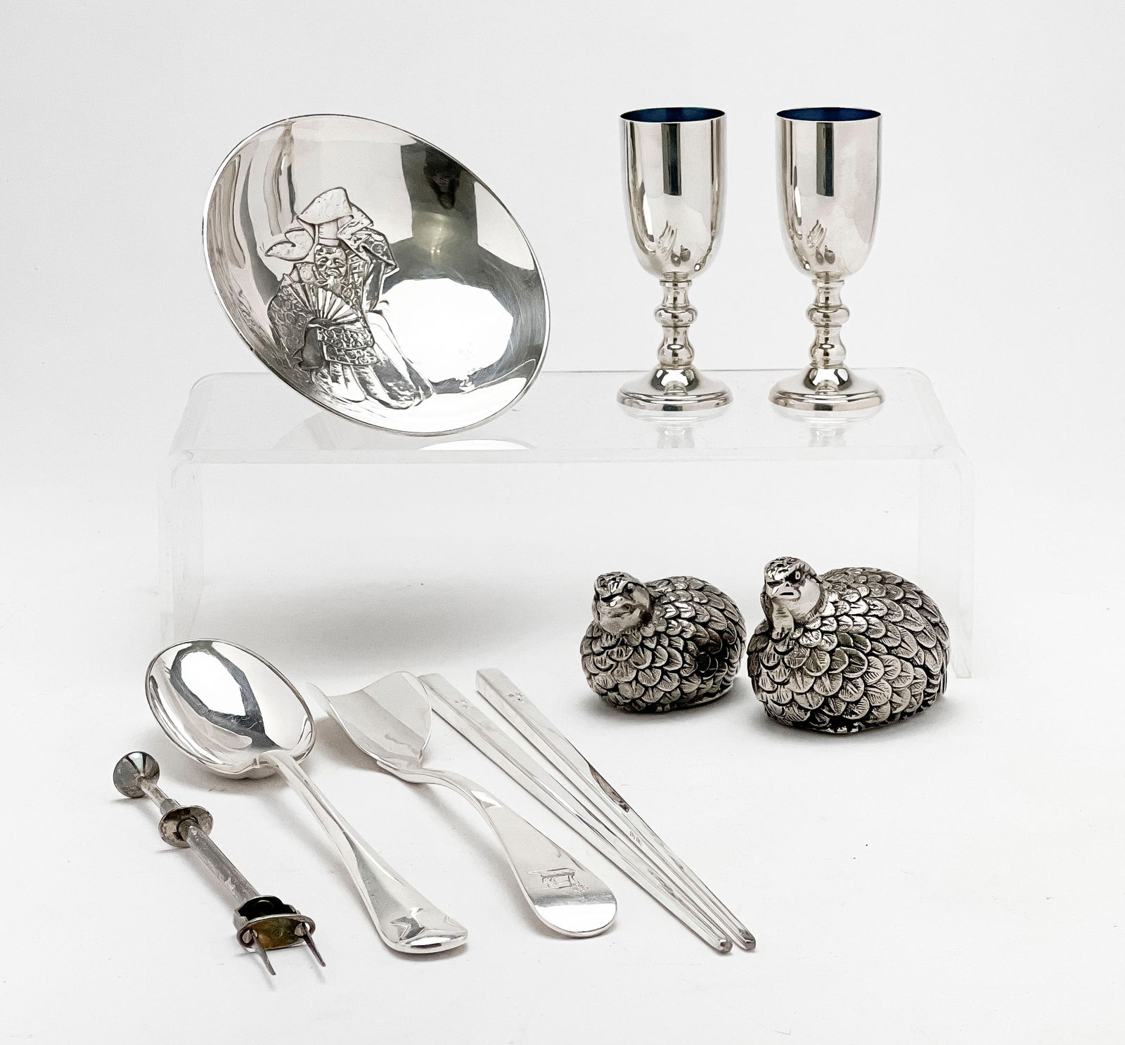 Gucci and other Silver Plated Items, Group of 9 (1 of 9)