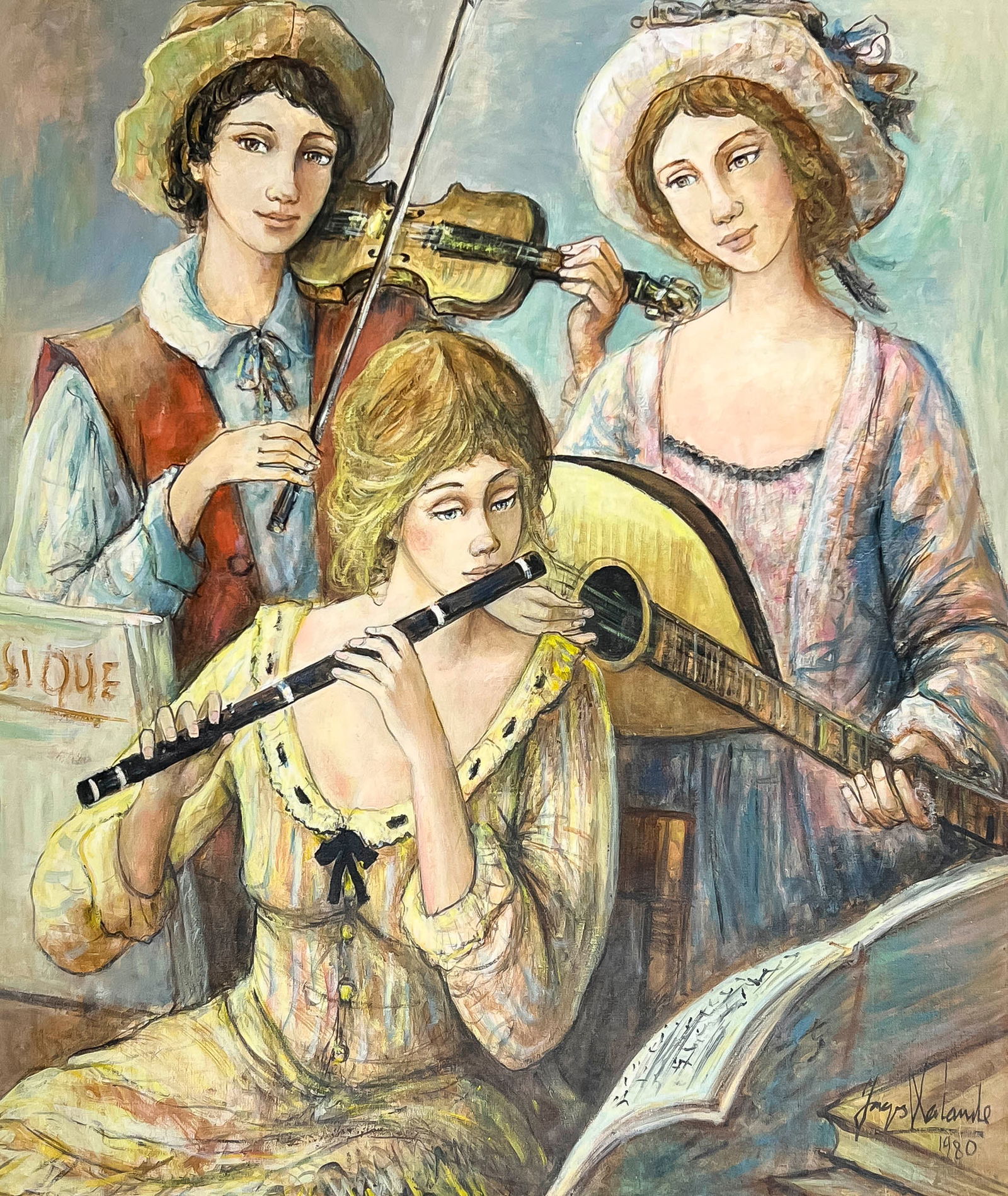 Jacques Lalande - Untitled (Figures with Instruments) (1 of 3)