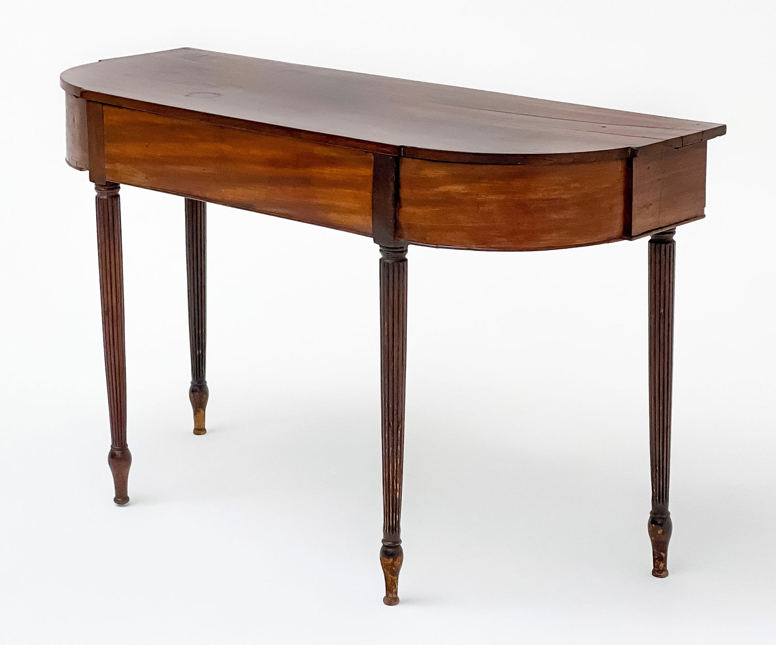 Regency Style Mahogany Demilune Console Table (1 of 7)