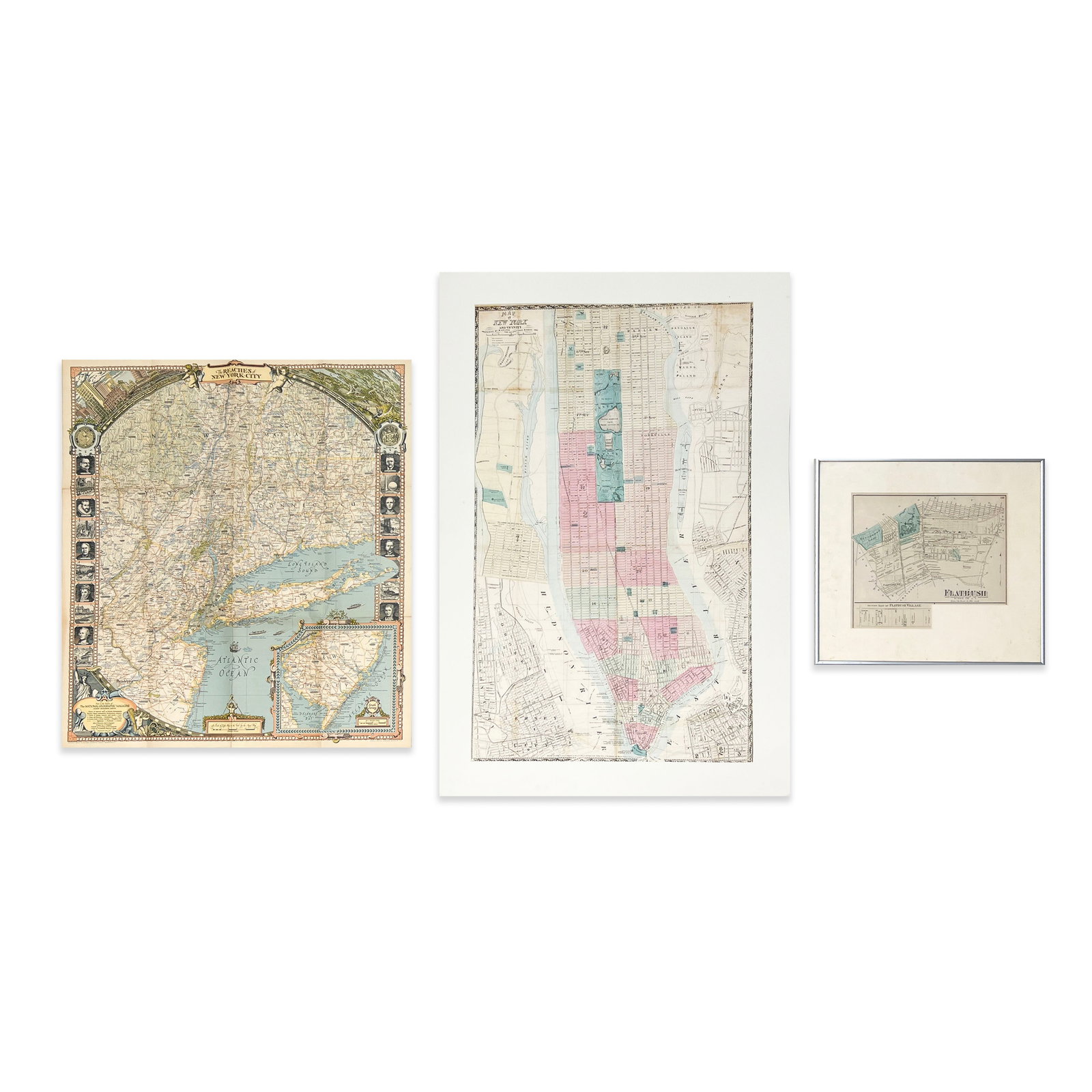 M. Dripps - Maps of New York City, Group of 3 (1 of 5)