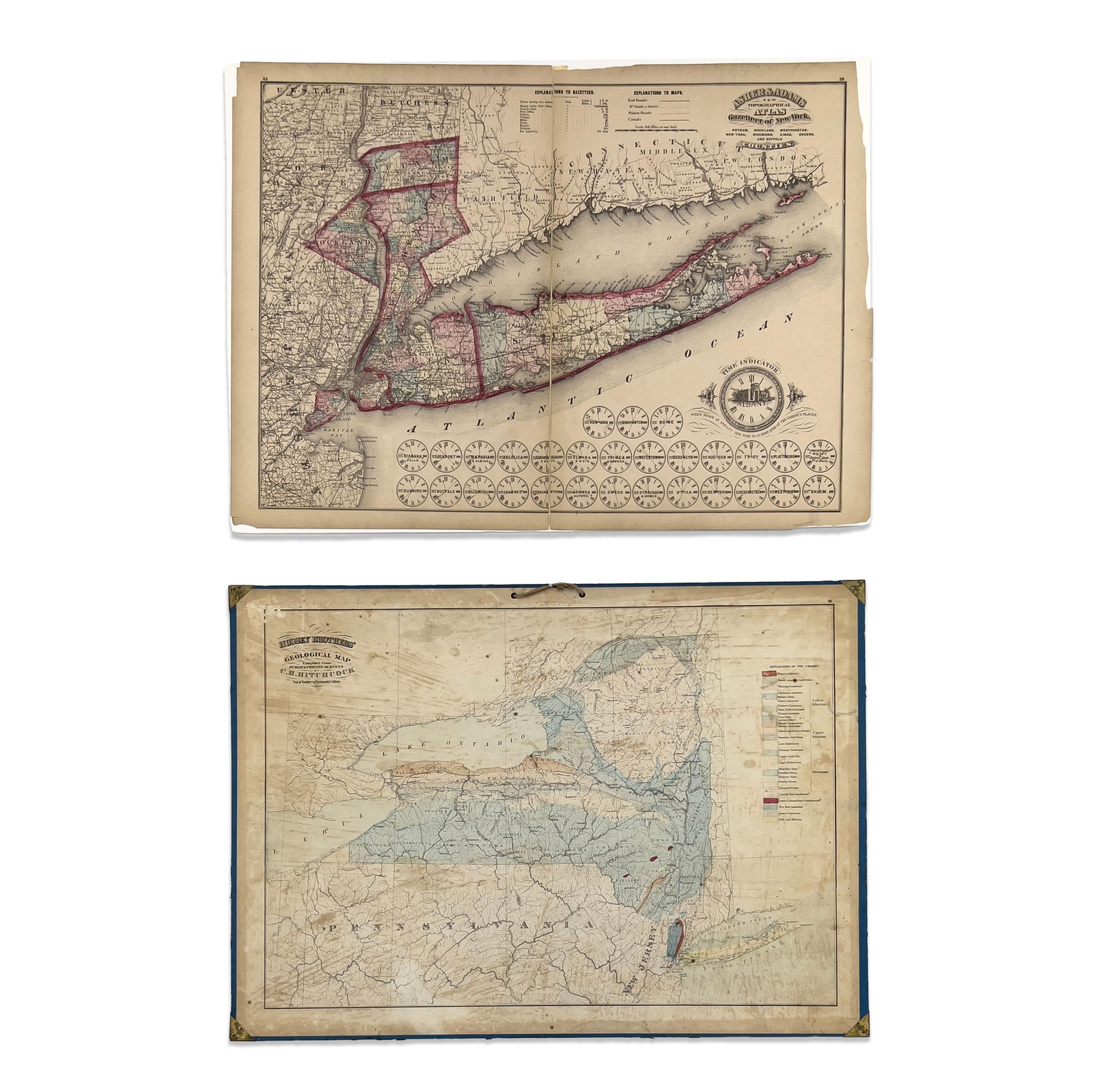 Asher and Adams. - Maps of New York, Group of 2 (1 of 5)