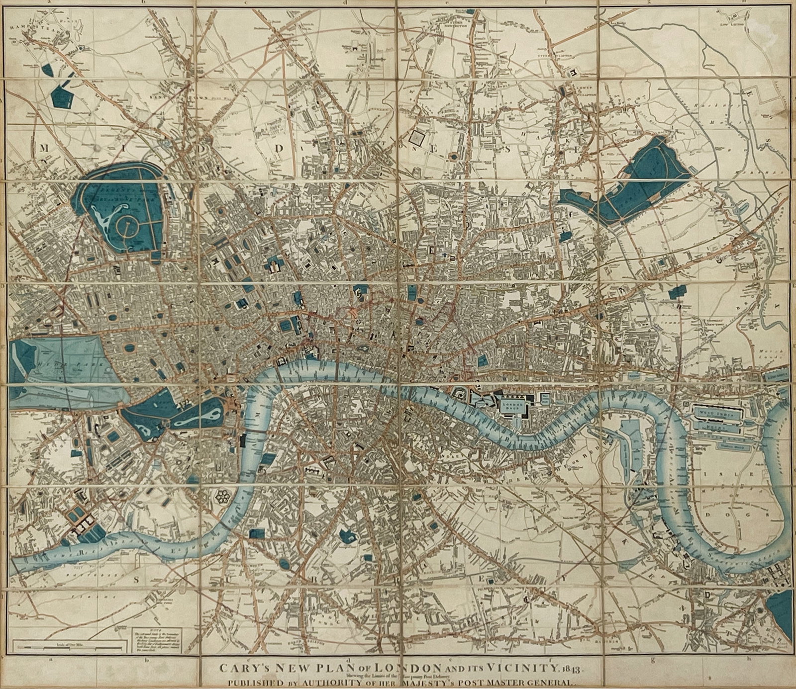 G. & J. Cary - Cary's New Map of London and its Vicinity (1 of 3)