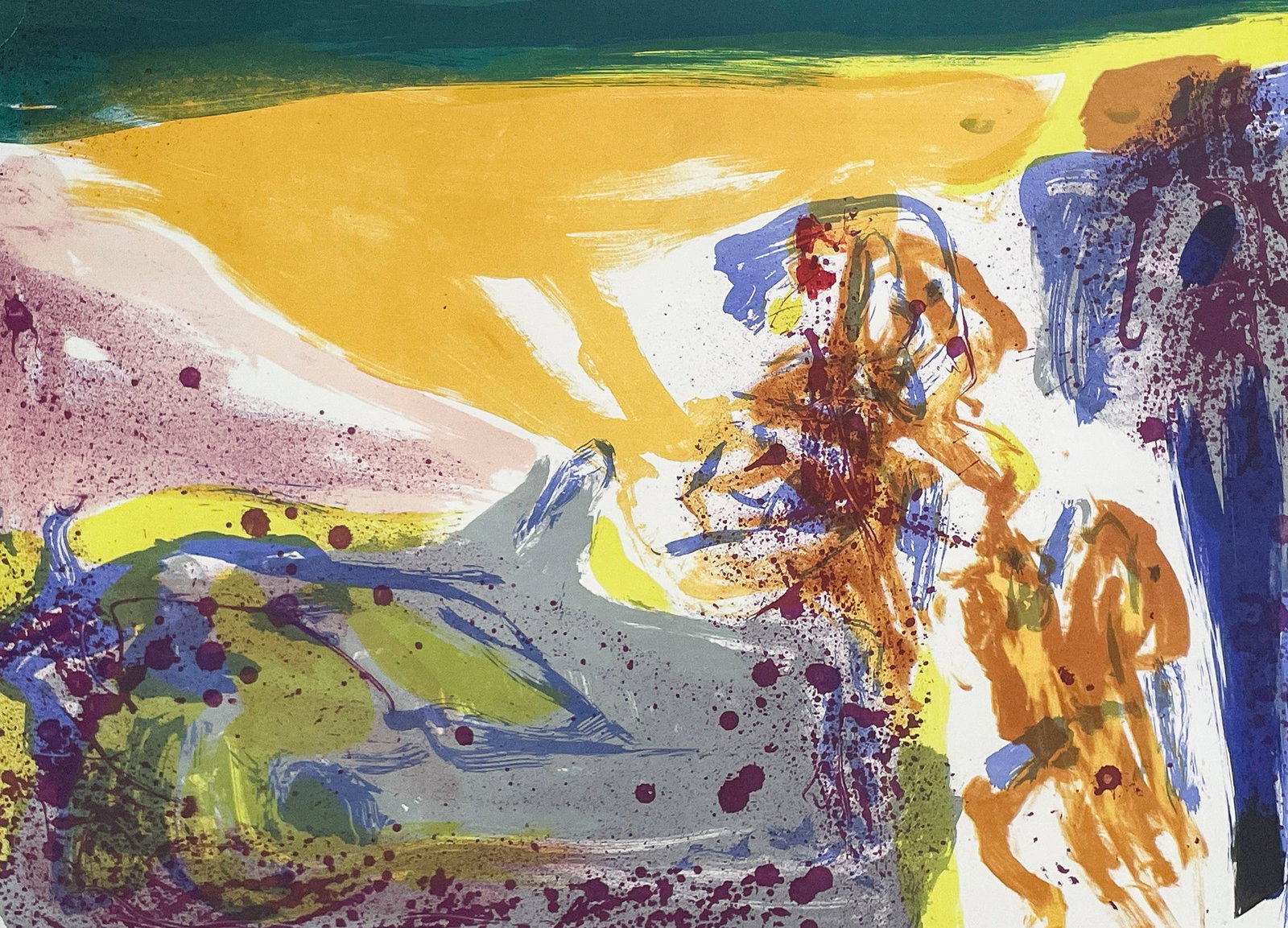 Asger Jorn - Untitled (Composition in Purple, Orange, and Green) (1 of 4)