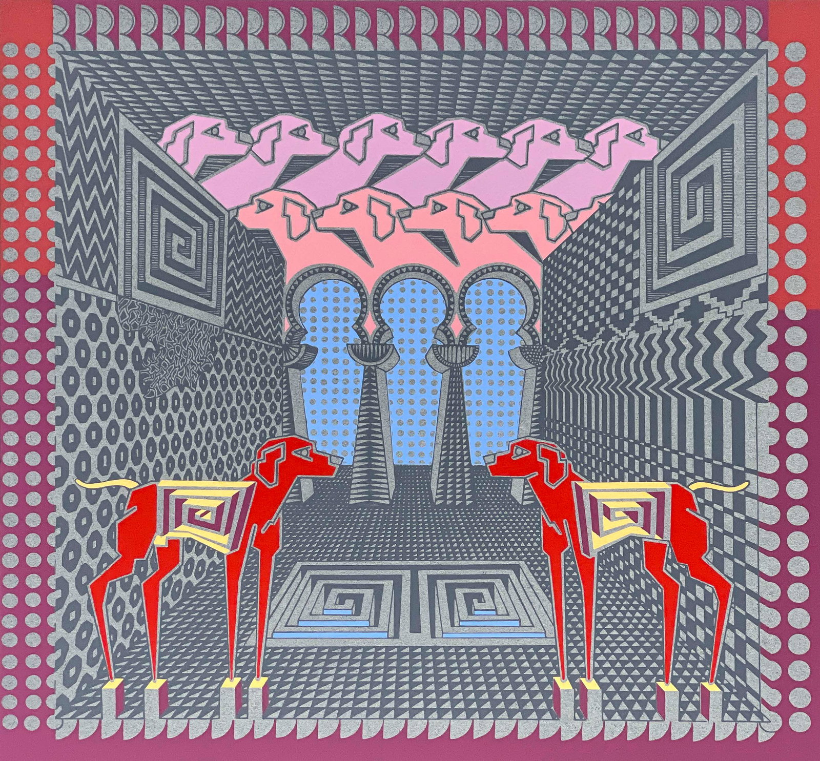 Pedro Friedeberg - Untitled (Architectural Dogs) (1 of 4)