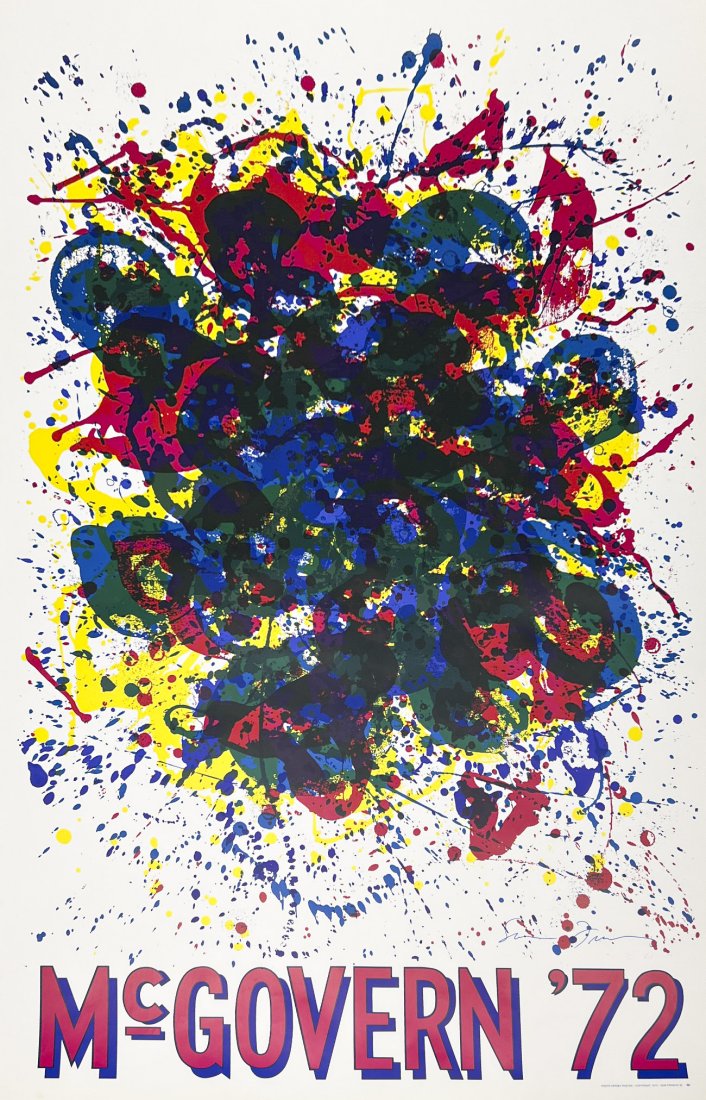 Sam Francis - Signed George McGovern 1972 Presidential Campaign Poster (1 of 5)