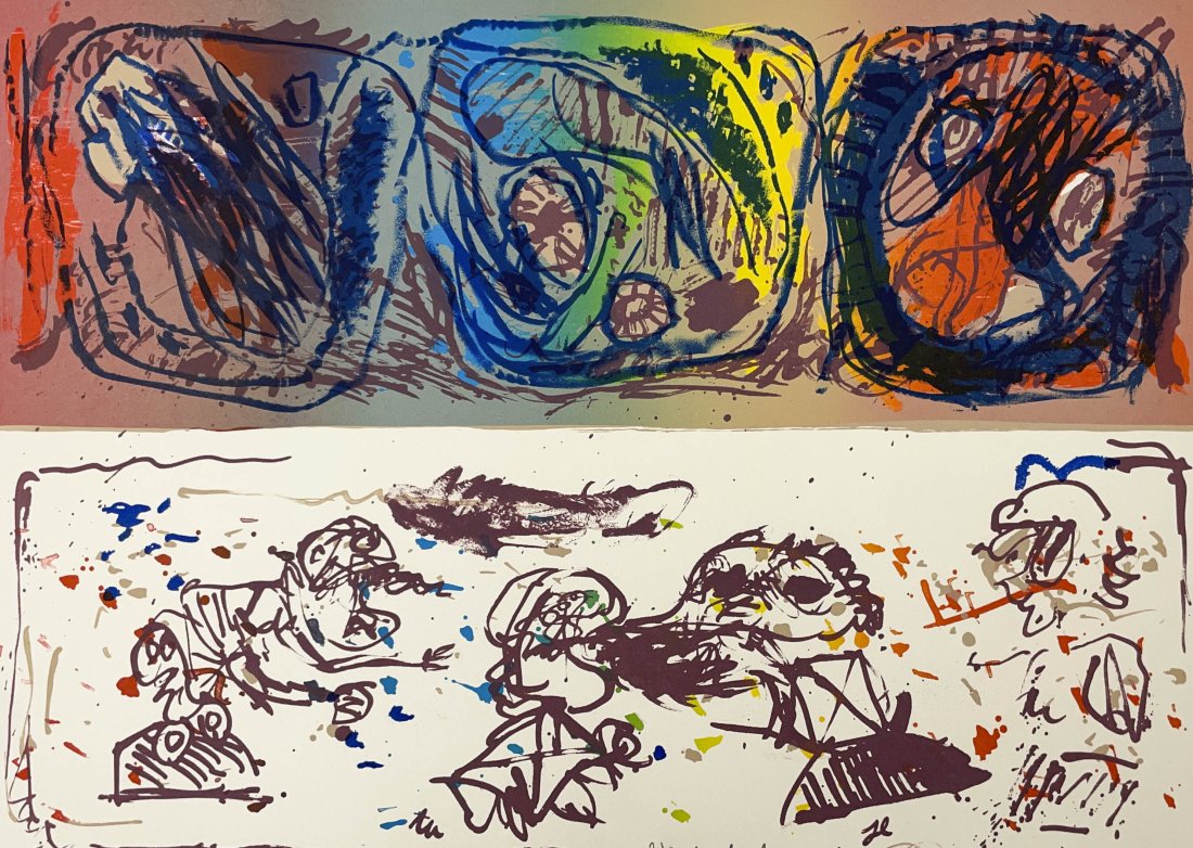 Pierre Alechinsky -  Untitled (Composition in Purple) (1 of 4)