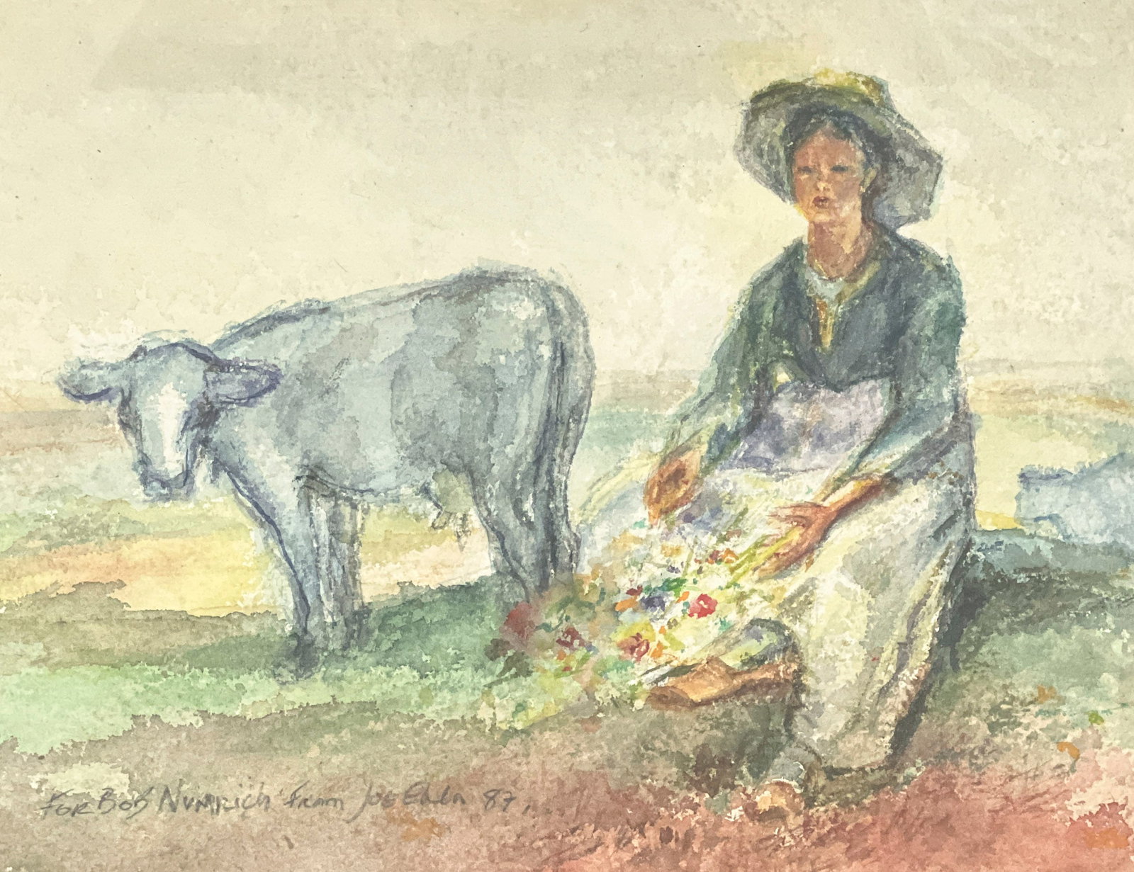 Joe Eula - Untitled (Woman with Cow) (1 of 4)