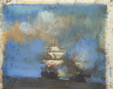 David Fertig - The Boarding and Capture of the French Frigate ”Vengeance”: Lot 59 David Fertig American (b. 1948) The Boarding and Capture of the French Frigate ”Vengeance” (2004) pastel on paper signed top center 12 x 14 inches frame dimensions: 21 1/4 x 23 1/2