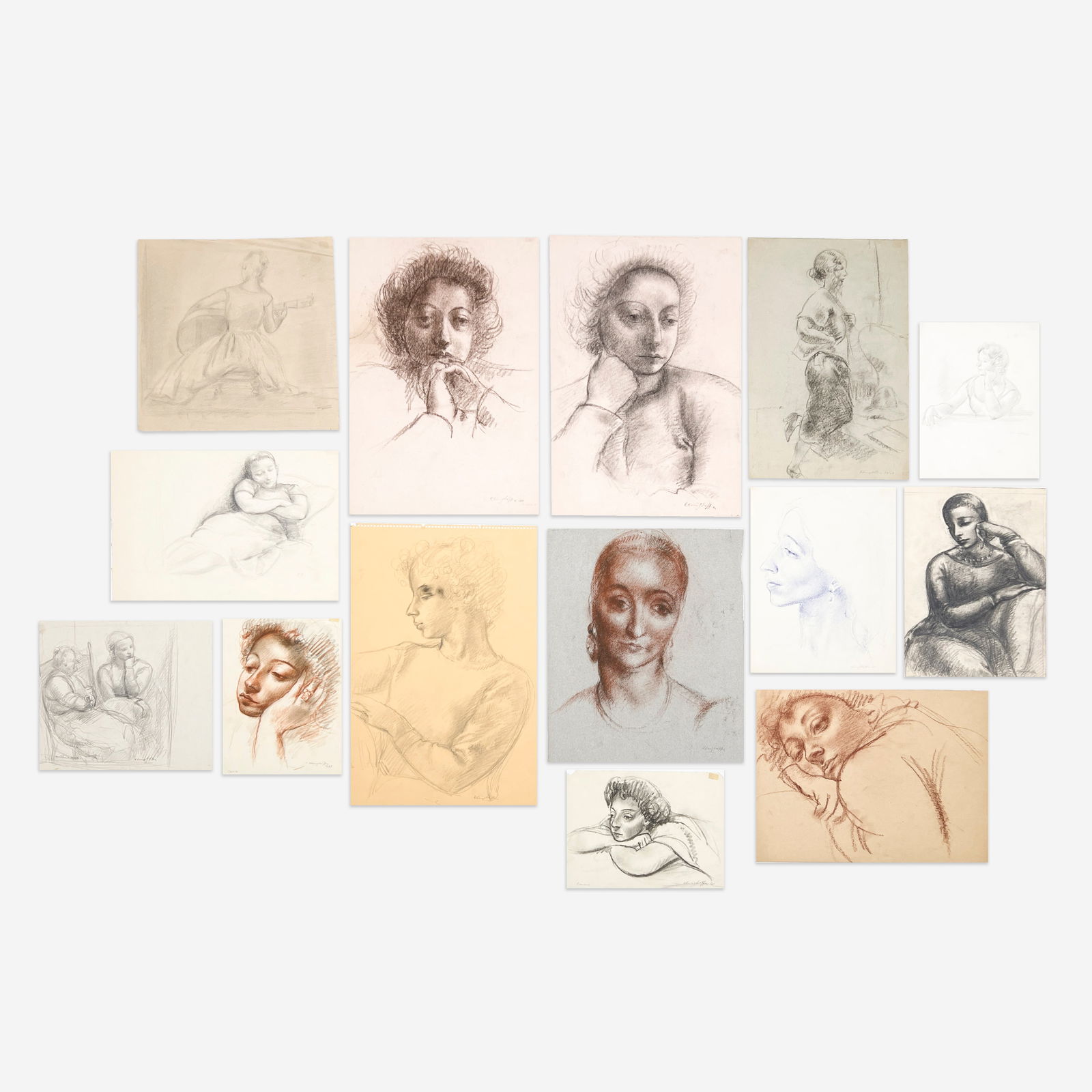 Clara Klinghoffer - Portraits of Woman, Group of 14 (1 of 7)