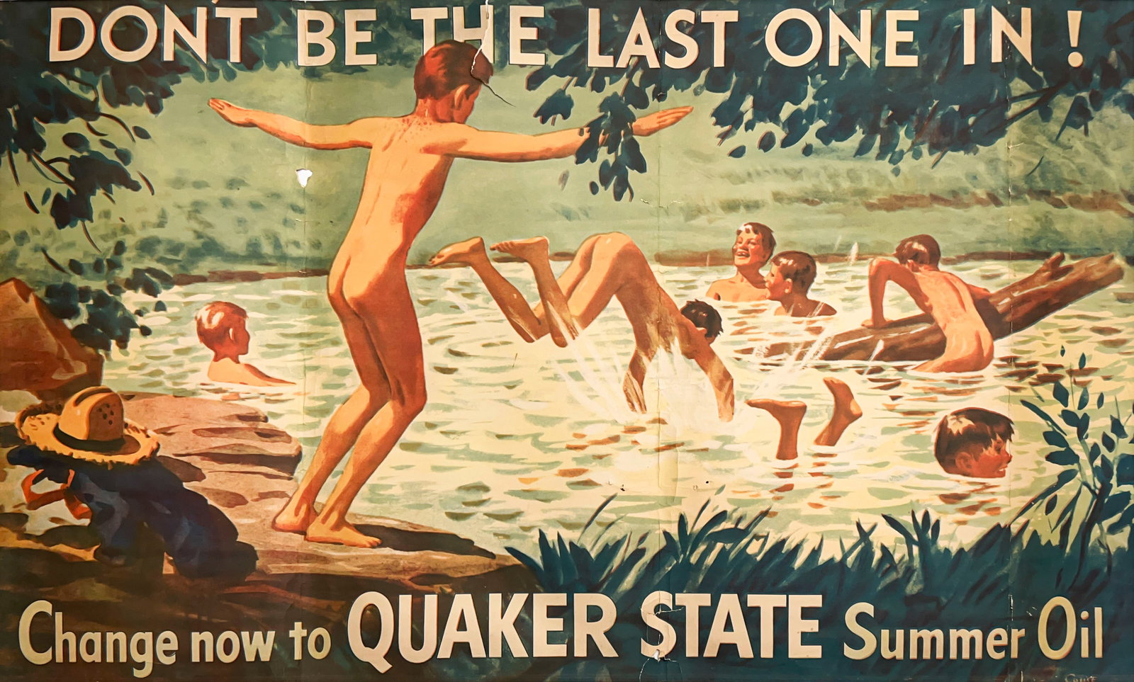 Quaker State Summer Motor Oil Advertising Poster (1 of 4)