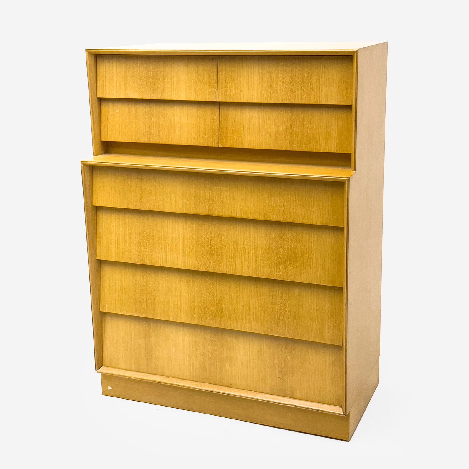 Mid Century Modern Blonde Mahogany Tall Dresser (1 of 5)