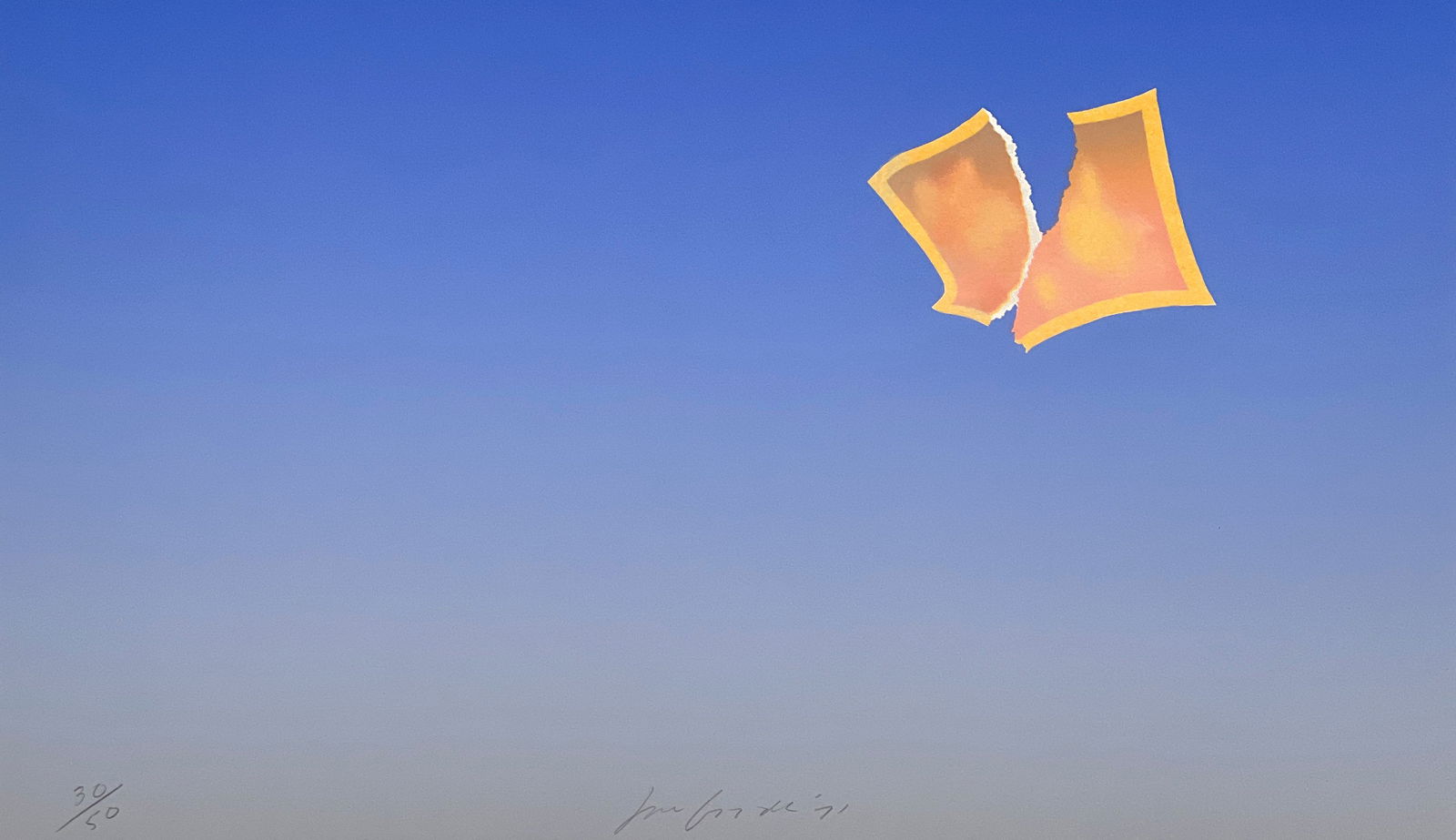 Joe Goode - Untitled: Lot 53 Joe Goode American (b. 1937) Untitled (1971) lithograph signed lower center 14 x 23 inches unframed Provenance: From a Private Collection