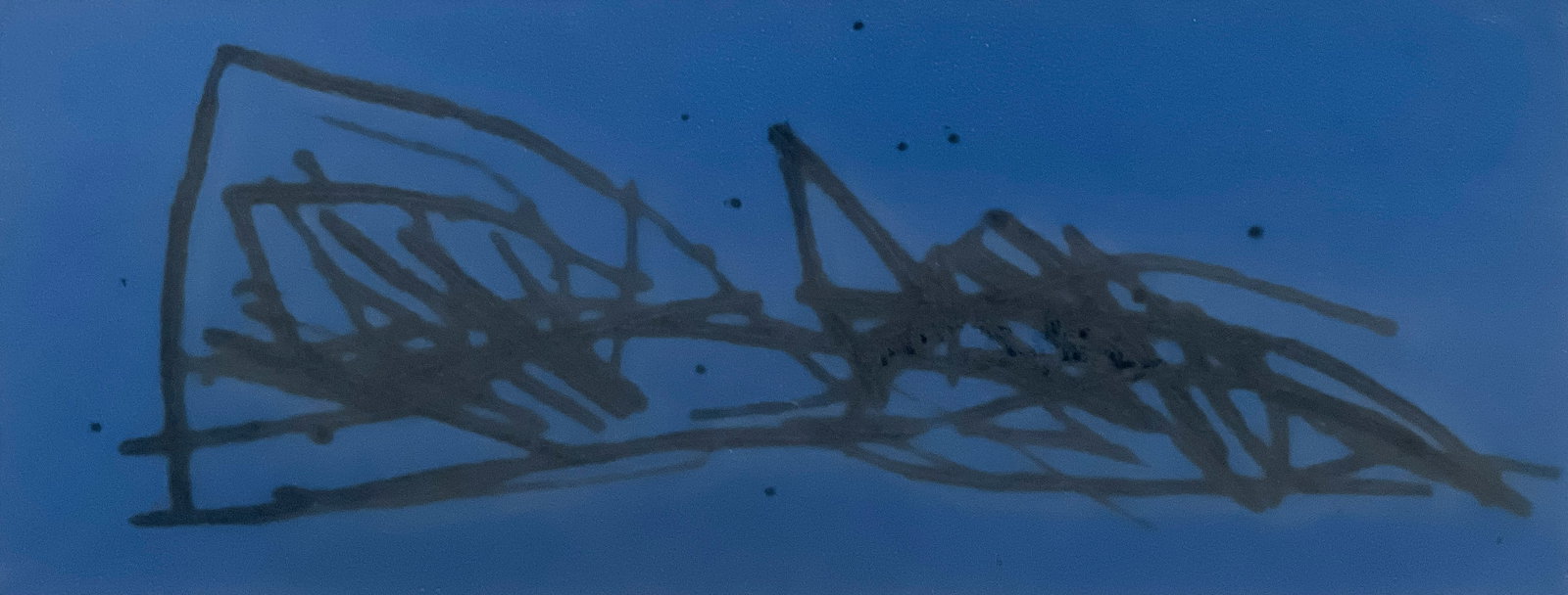 Luis Palacios Kaim - Untitled (Blue and Black Linear Composition) (1 of 4)