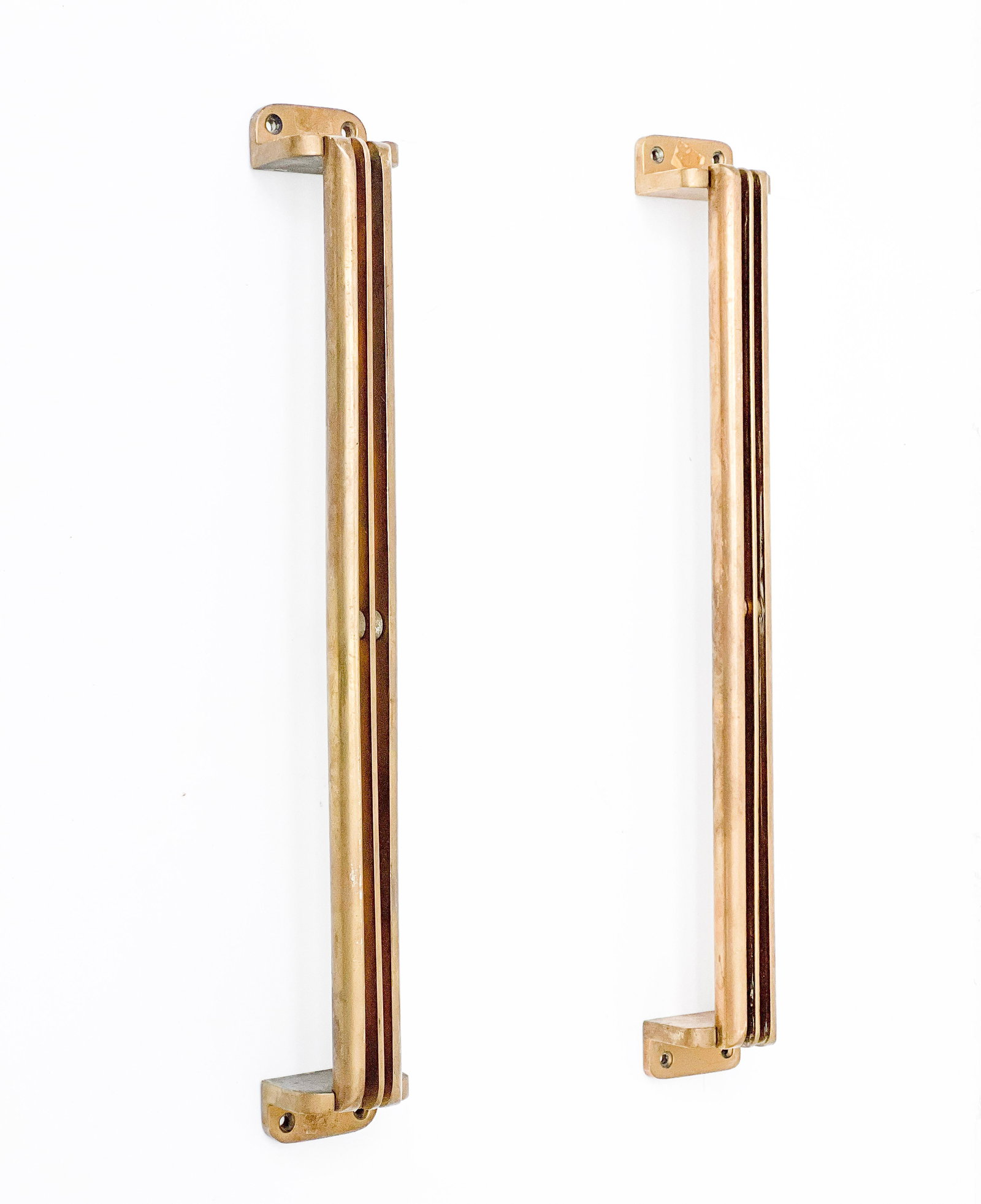 Art Deco Brass Door Pulls, Pair (1 of 5)