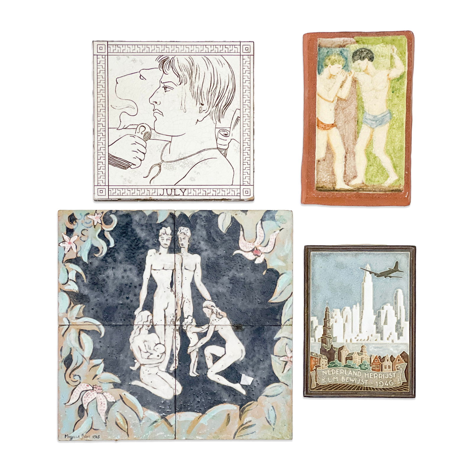 Ceramic Tiles, Group of 4 (1 of 7)