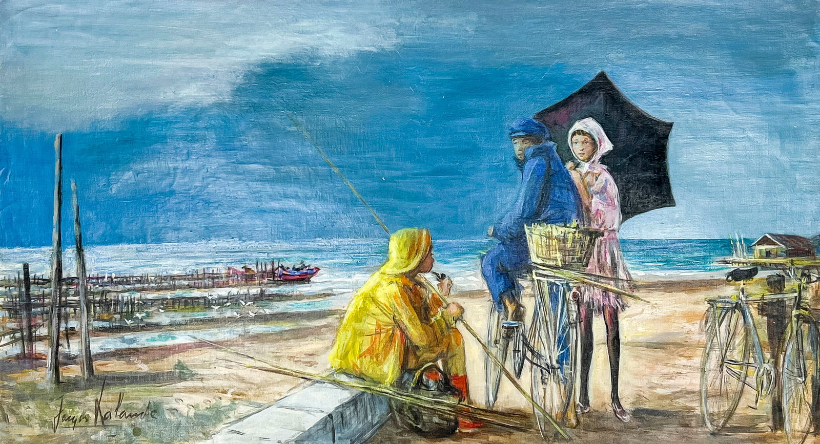 Jacques Lalande - Untitled (Beach Scene) (1 of 3)