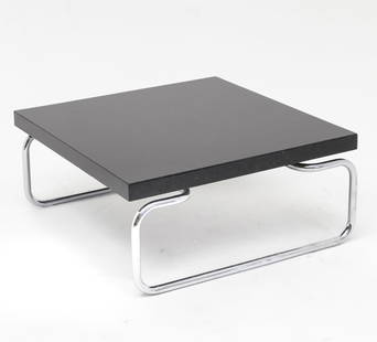 Michael McCarthy - Coffee Table: Lot 34 Michael McCarthy (XX/XXI) Coffee Table granite, chrome for Cassina 14 1/4 x 31 1/2 x 31 1/2 inches Provenance: A Private Collection