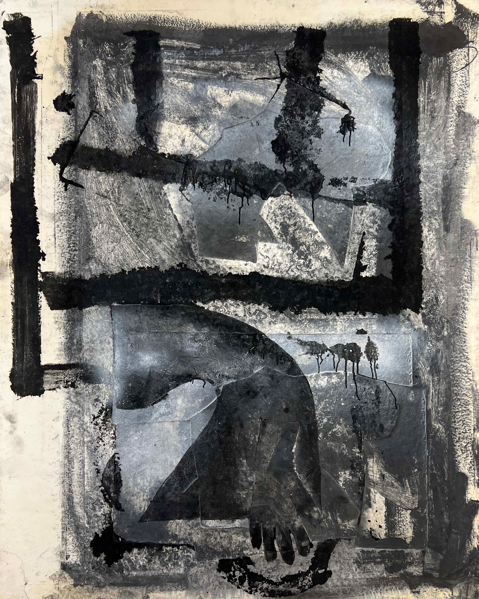 John Walker - Salsipuedes Forms: Lot 235 John Walker British (b. 1939) Salsipuedes Forms (1991) monoprint signed lower right 50 x 40 inches unframed Provenance: From a Private Collection