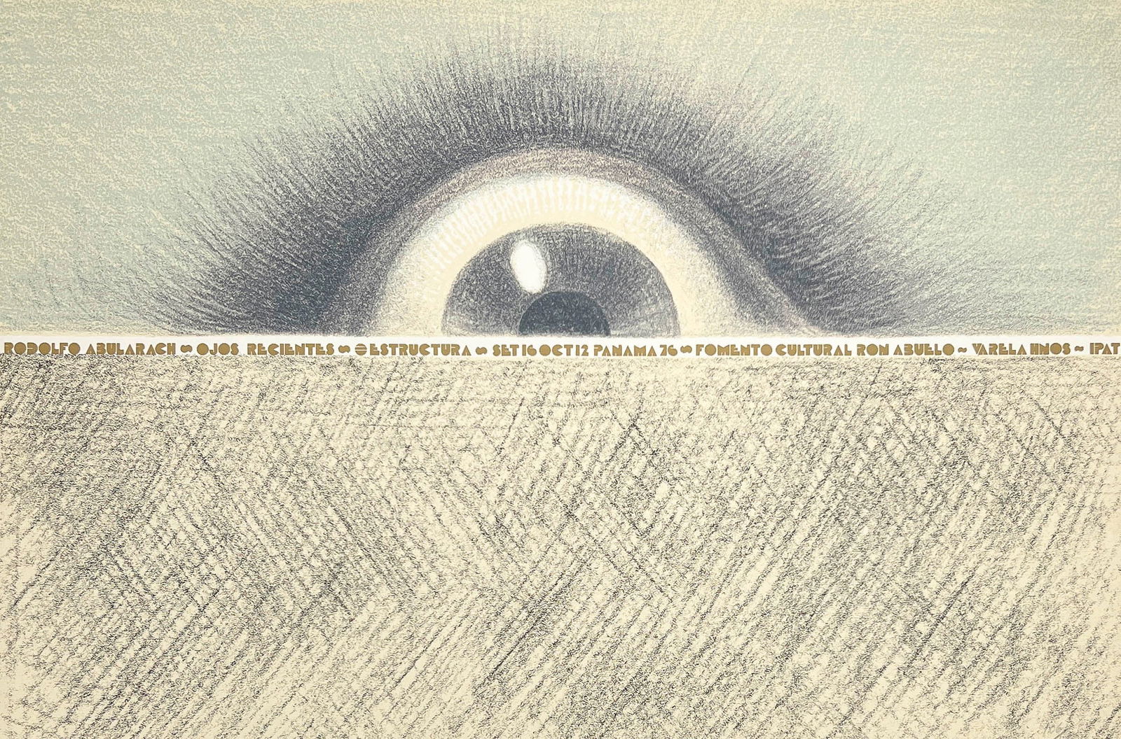 Rodolfo Abularach - Ojos Recientes: Lot 257 Rodolfo Abularach Guatemalan (1933-2020) Ojos Recientes (1976) serigraph printed to recto and verso signed in matrix verso, editioned 106/180 15 x 22 inches unframed Provenance: The Graciela