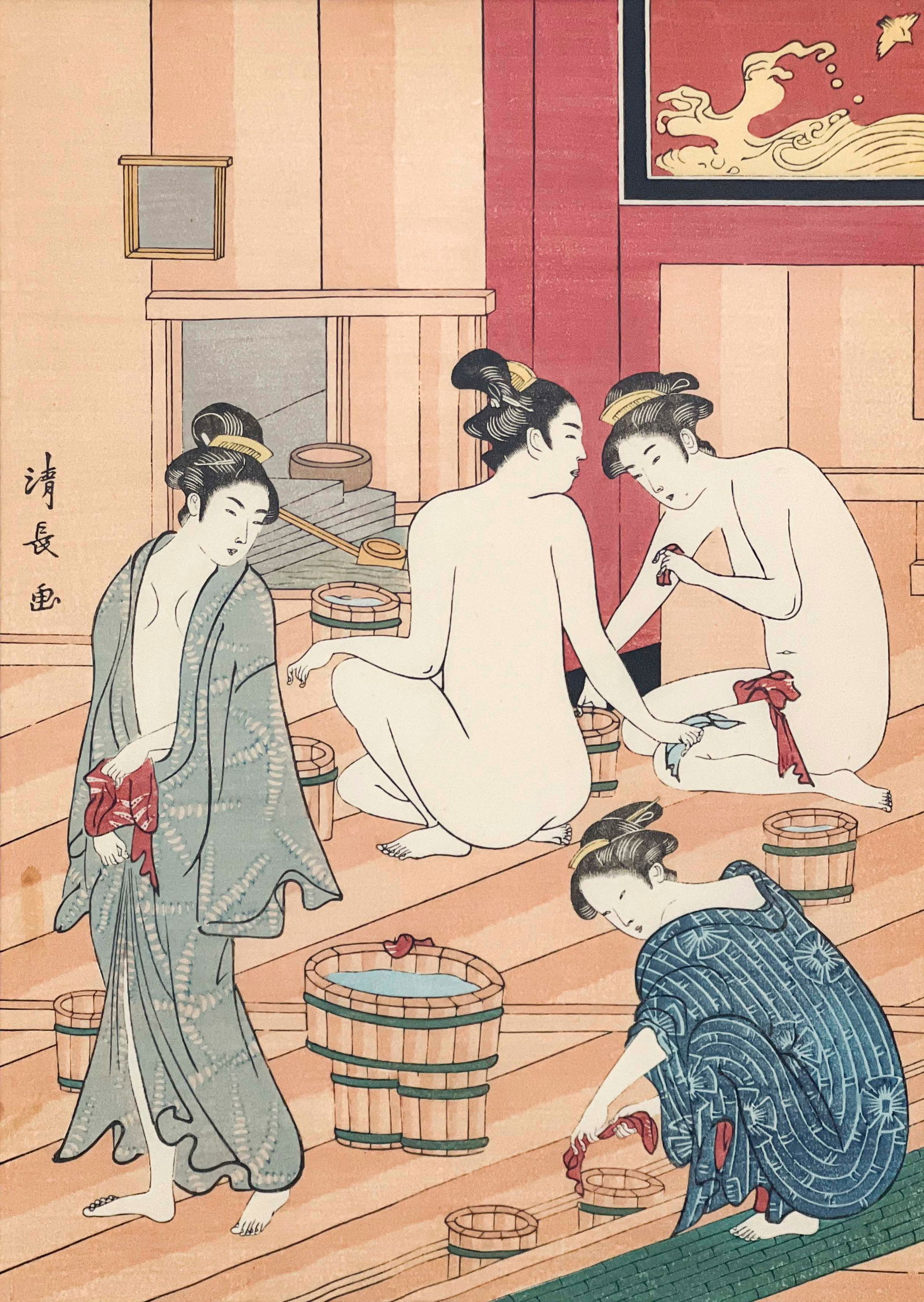 Torii Kiyonaga - Bath House (1 of 3)