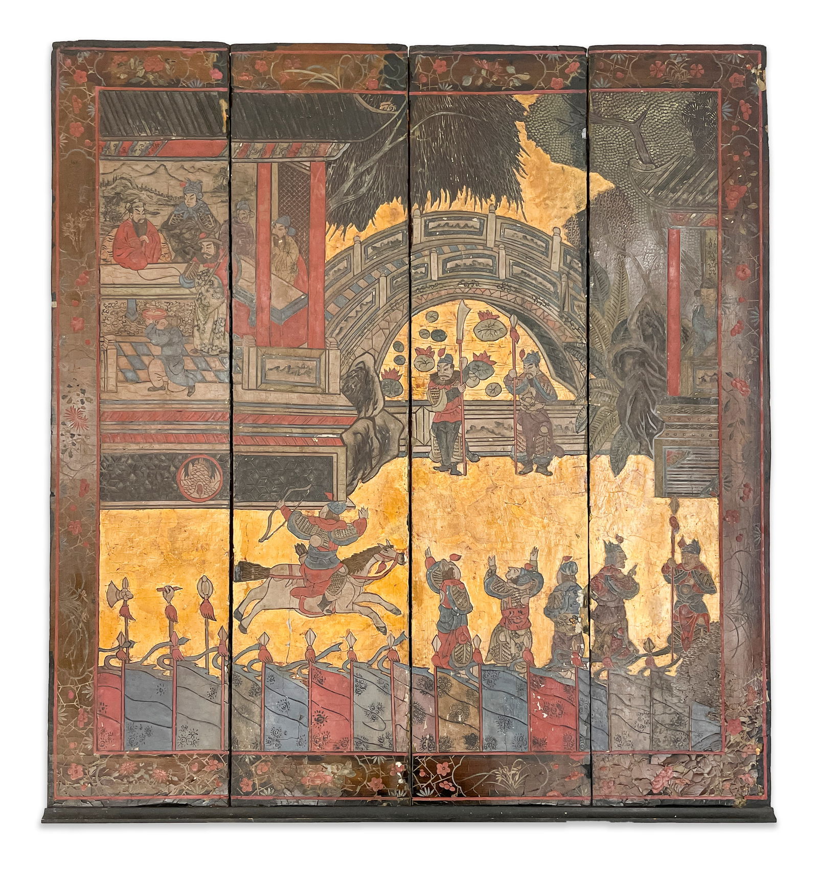 Chinese - Four Panel Coromandel Screen (1 of 4)