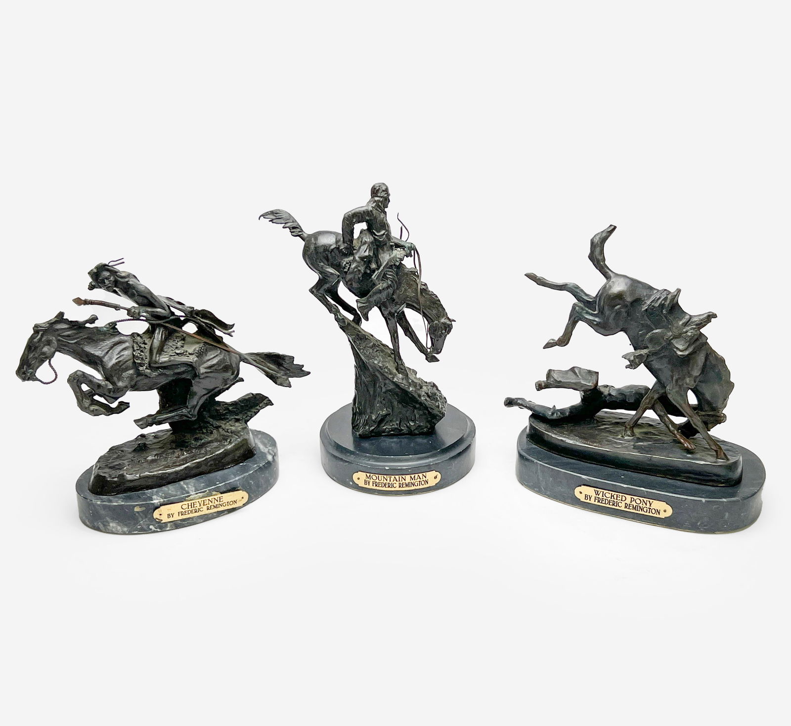 after Frederic Remington - Mountain Man / Cheyenne / Wicked Pony (3 Works) (1 of 6)